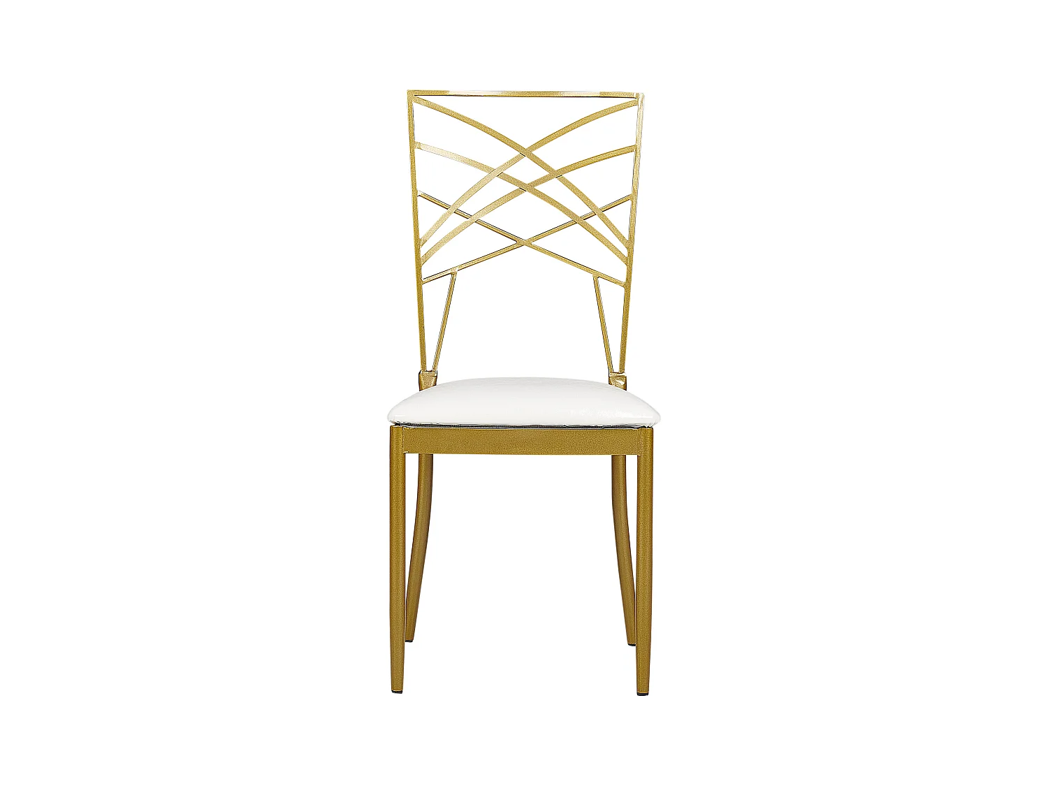 Lot de 2 chaises de salle à manger GIRARD Métal Doré