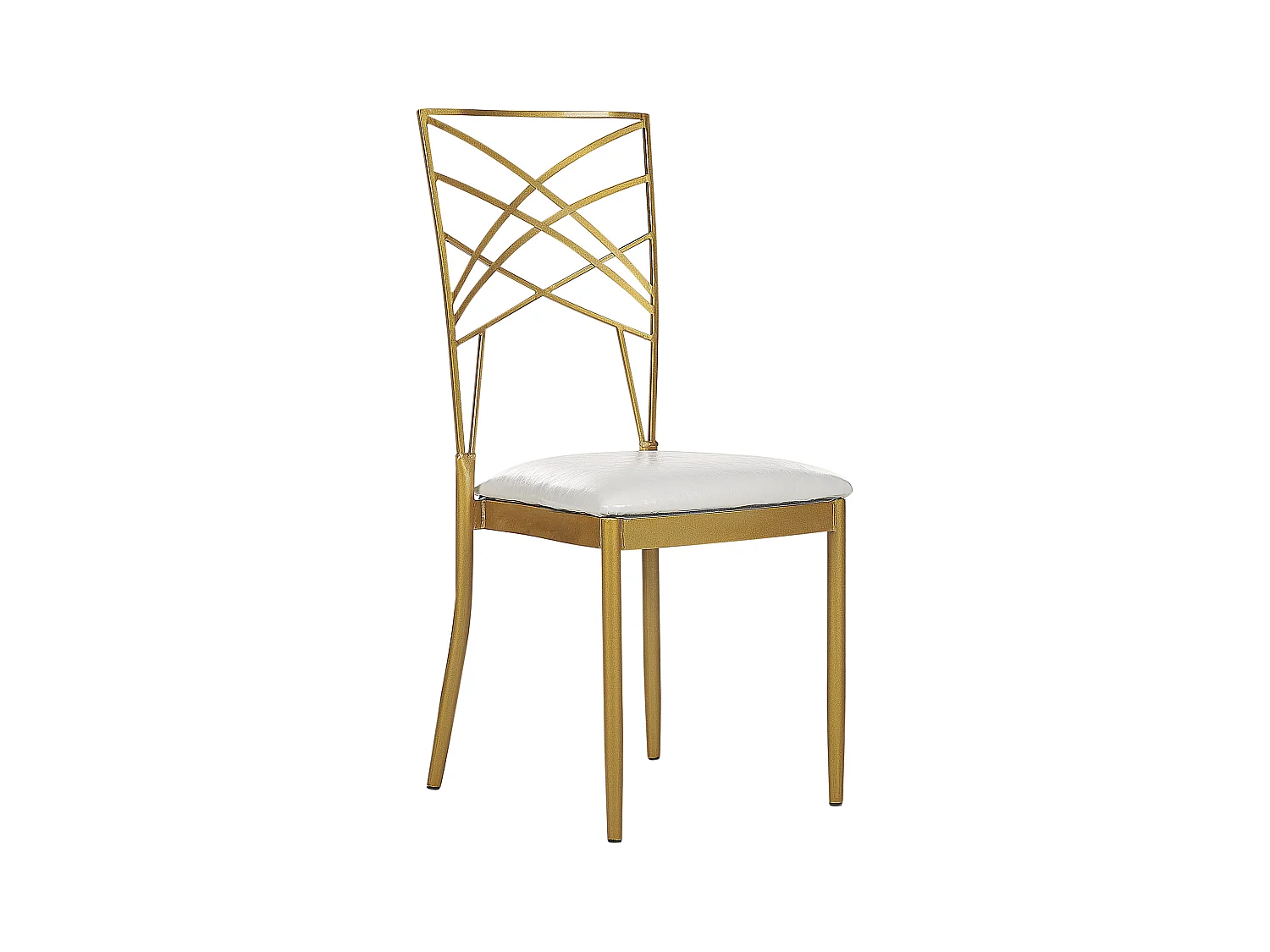 Lot de 2 chaises de salle à manger GIRARD Métal Doré