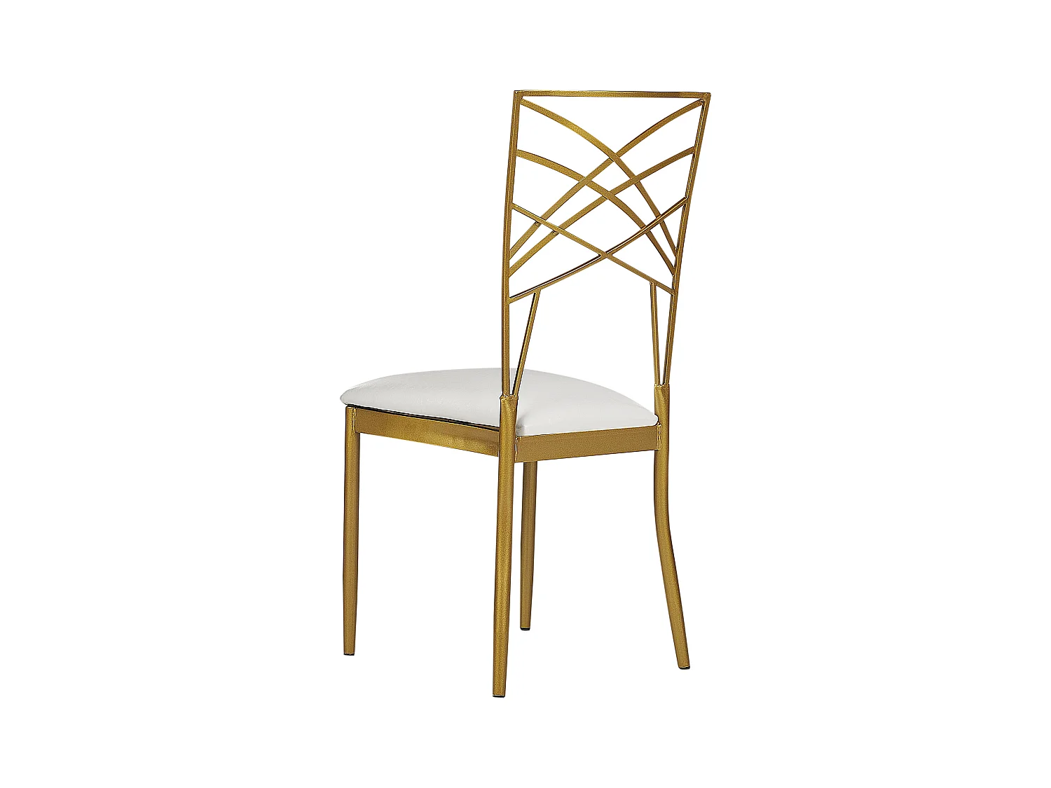 Lot de 2 chaises de salle à manger GIRARD Métal Doré