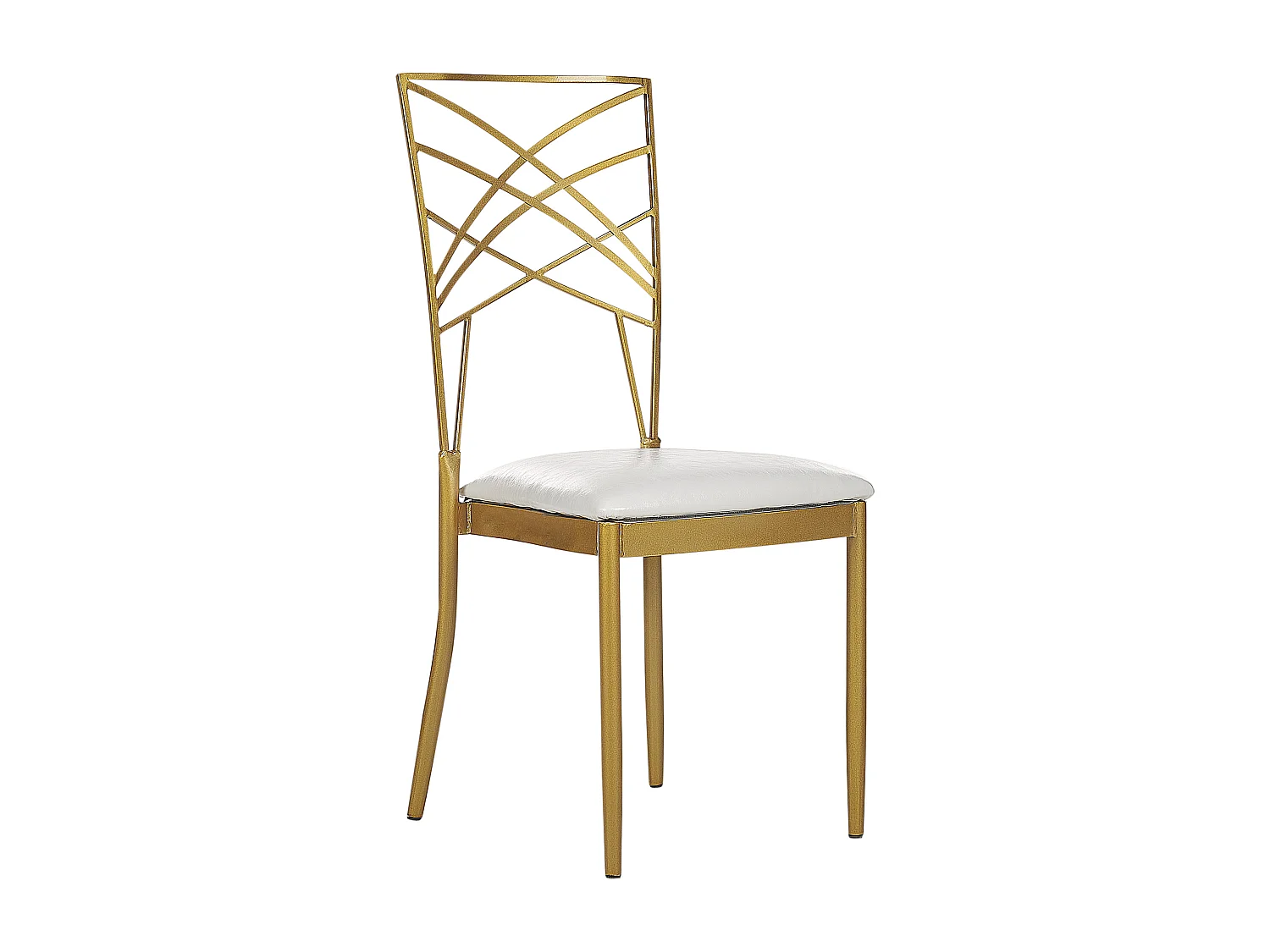 Lot de 2 chaises de salle à manger GIRARD Métal Doré