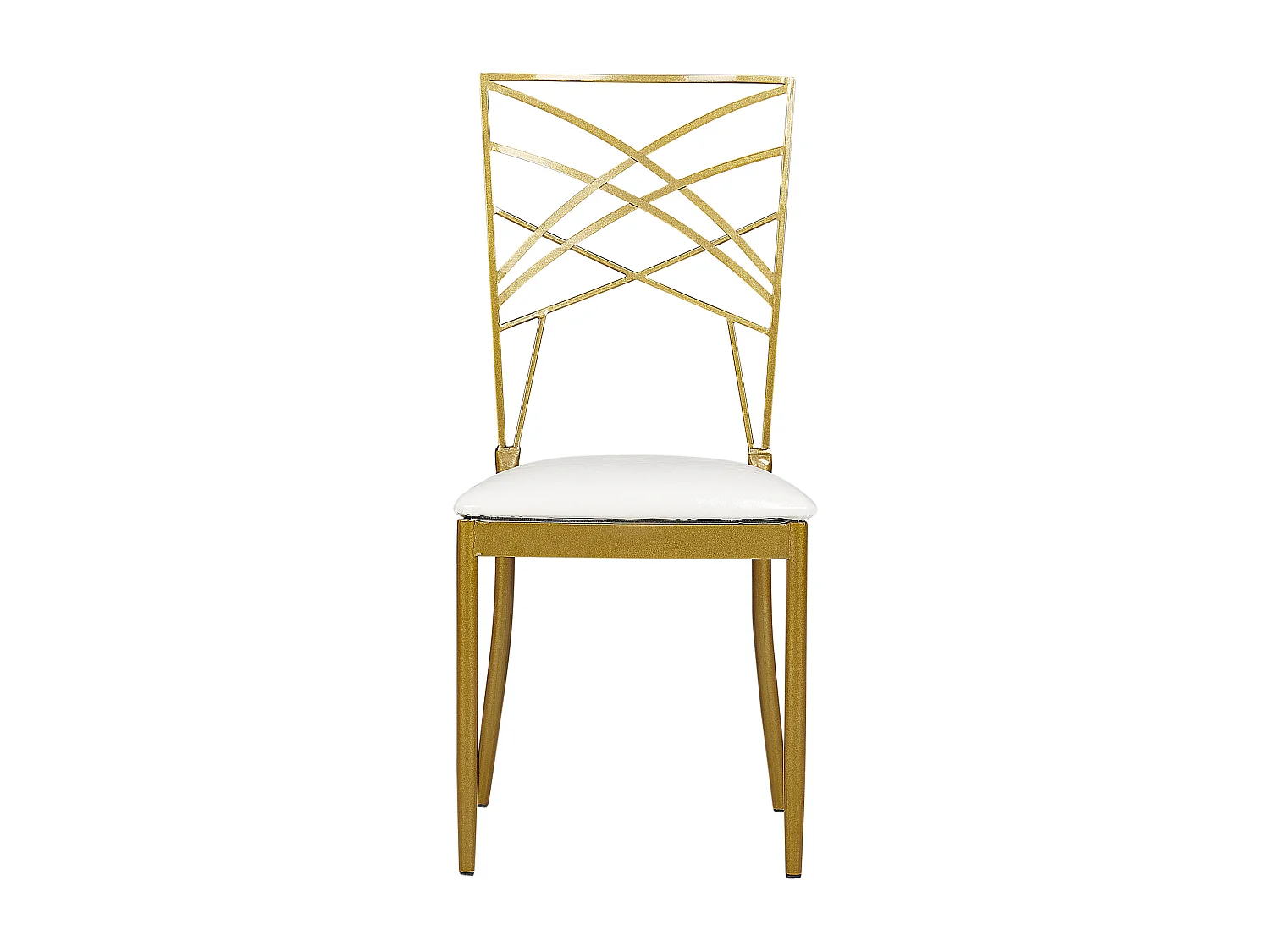 Lot de 2 chaises de salle à manger GIRARD Métal Doré