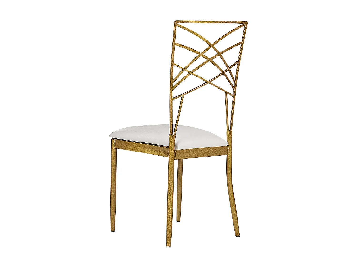Lot de 2 chaises de salle à manger GIRARD Métal Doré