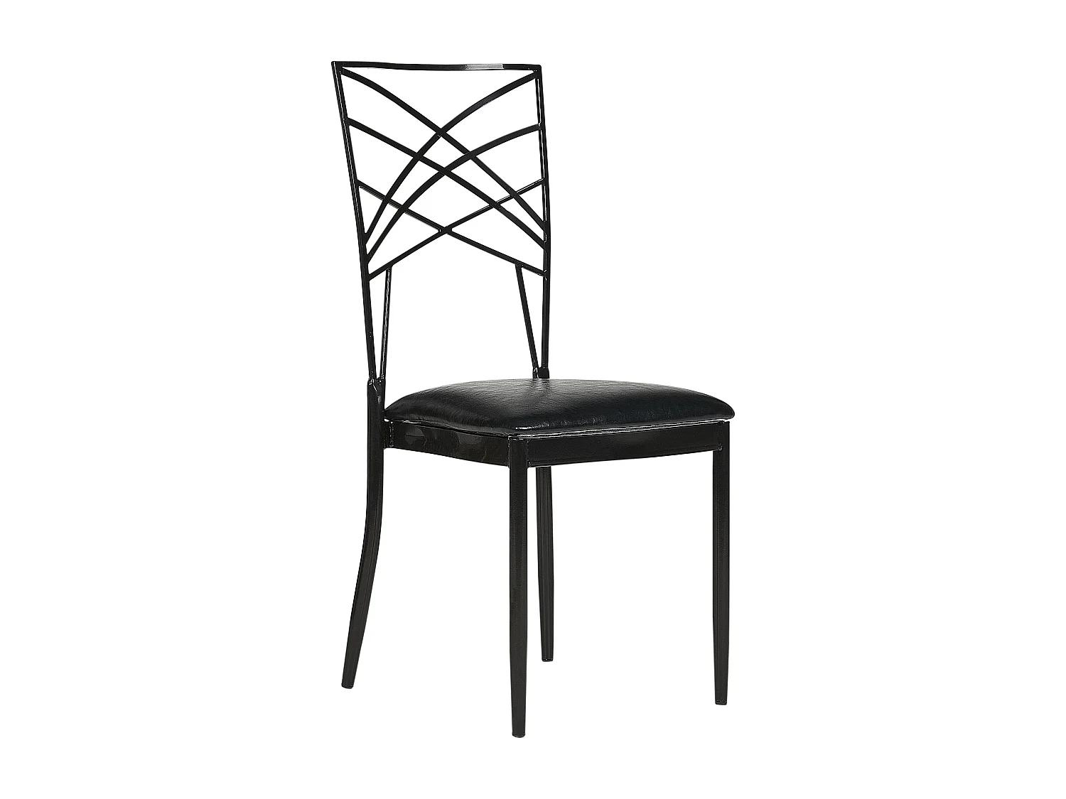 Conjunto de 2 cadeiras de jantar GIRARD Metal Preto