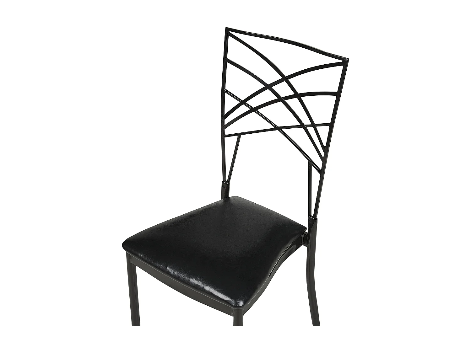 Lot de 2 chaises de salle à manger GIRARD Métal Noir