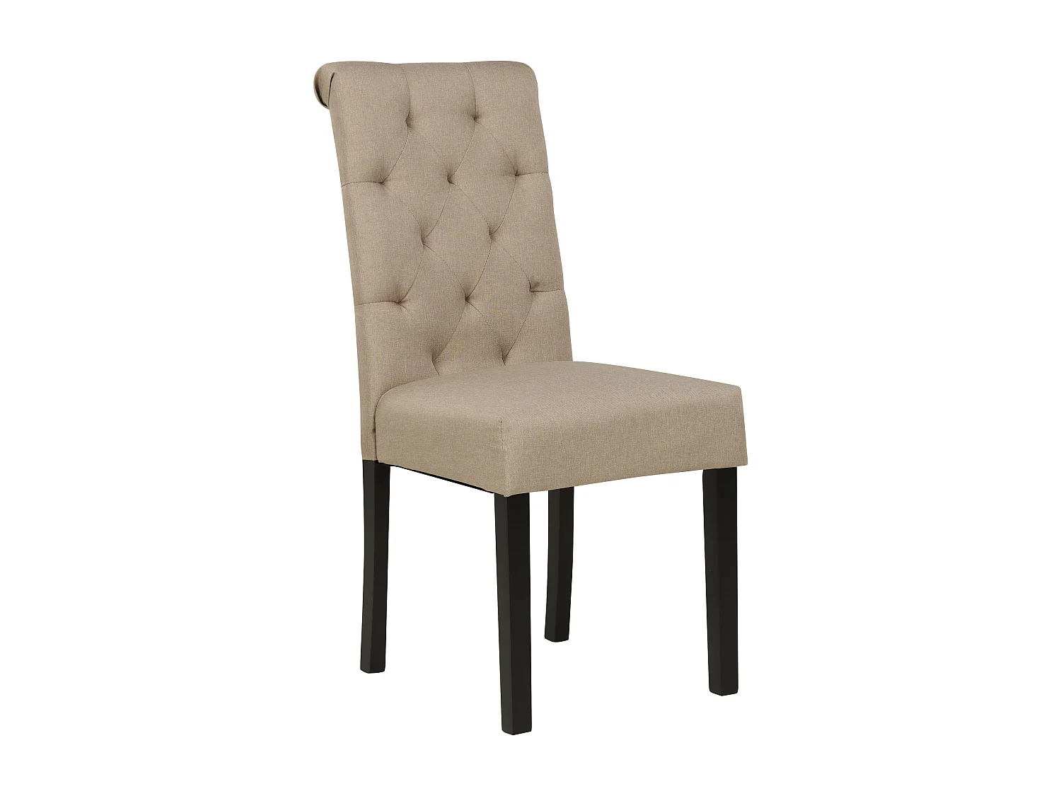 Eetkamerstoel MELVA Set van 2 Stof Taupe