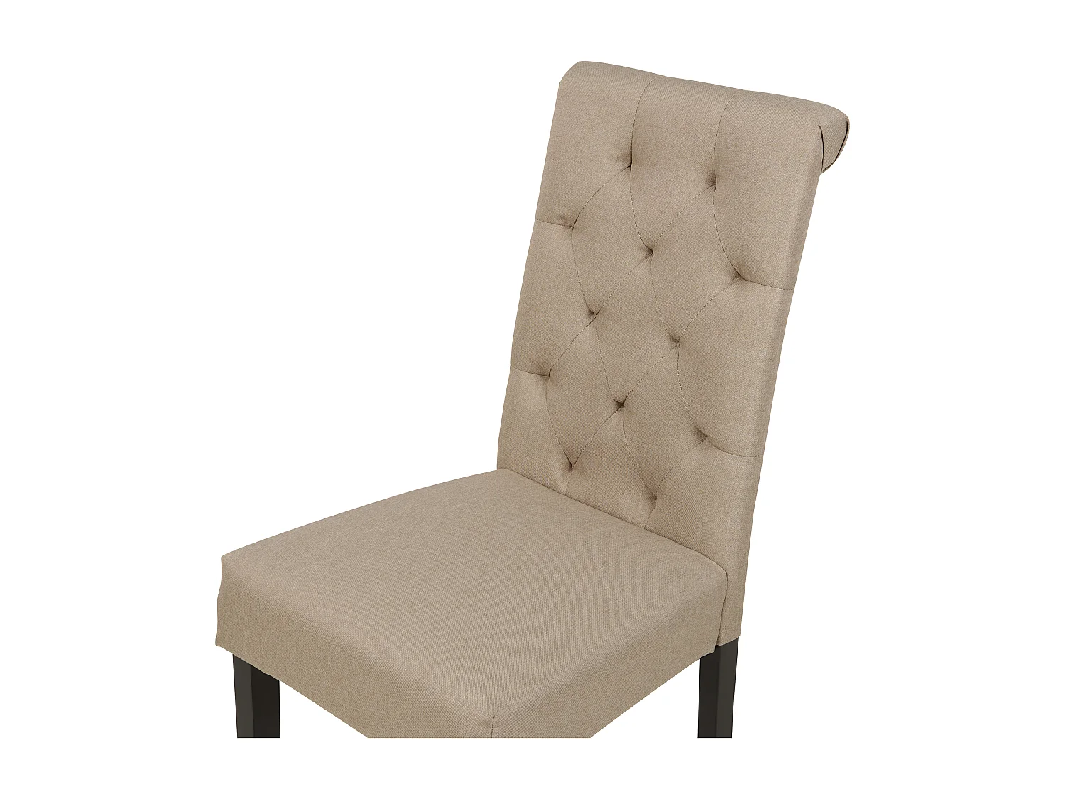 Eetkamerstoel MELVA Set van 2 Stof Taupe