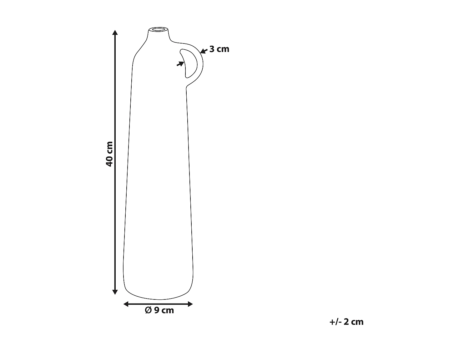 Vase décoratif SURMA Métal 40 cm Laiton