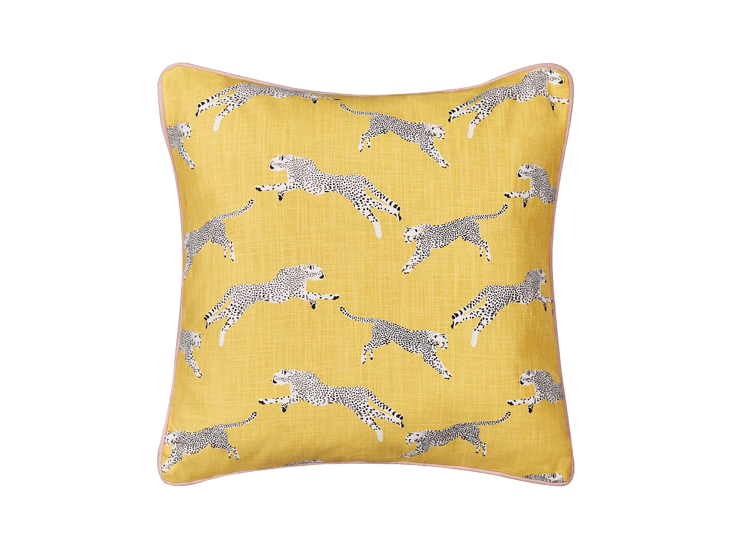 Dekokissen 2er Set ARALES Baumwolle 45 x 45 cm Gelb Tiermuster