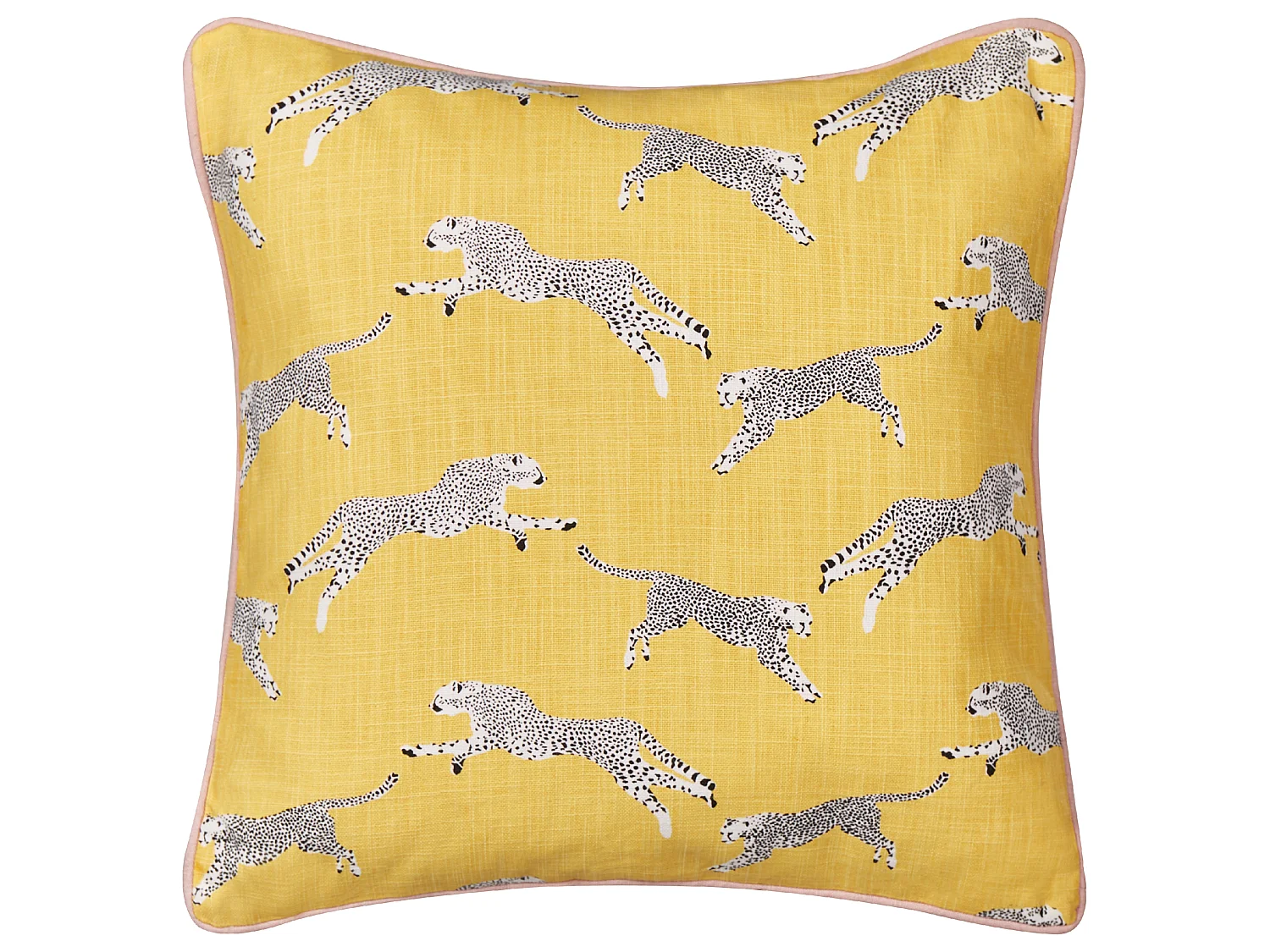 Lot de 2 coussins décoratifs ARALES Coton 45 x 45 cm Jaune Motif animal