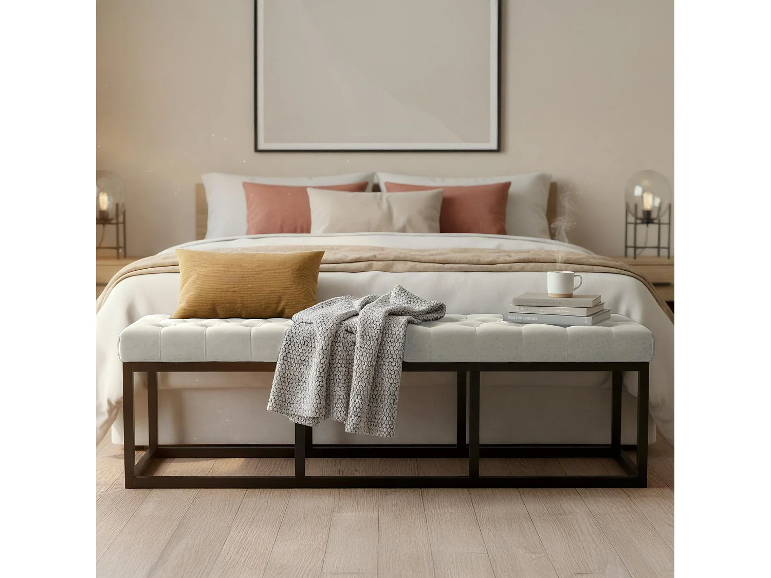 Banquette - Velours - Crème - Polson