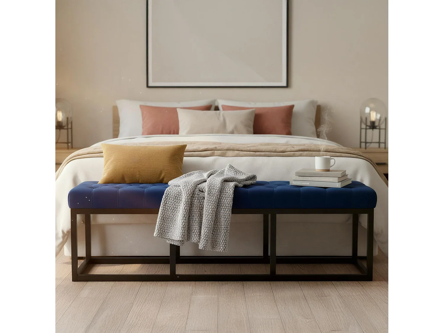 Banquette - Velours - Bleu - Polson