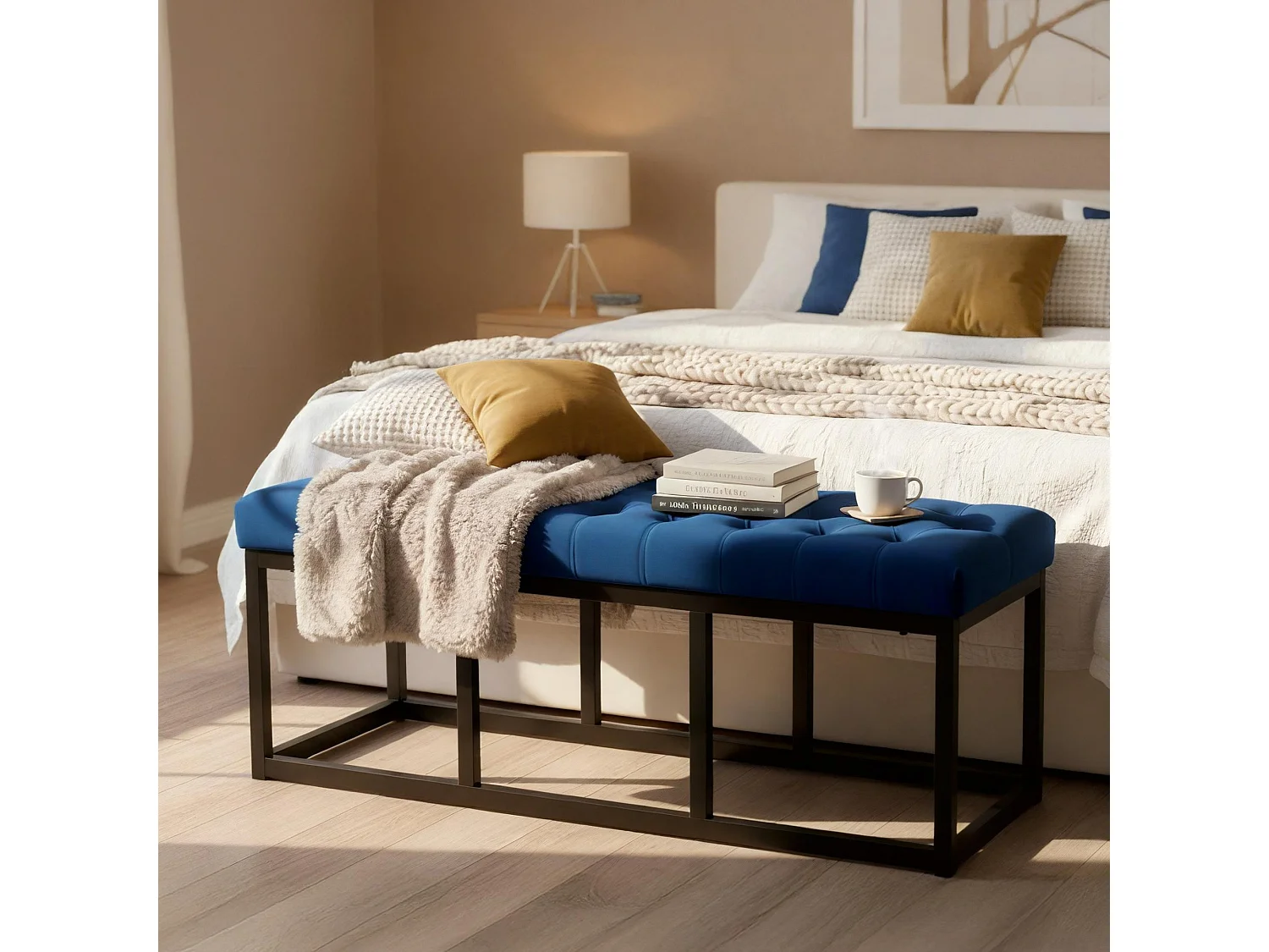 Banquette - Velours - Bleu - Polson