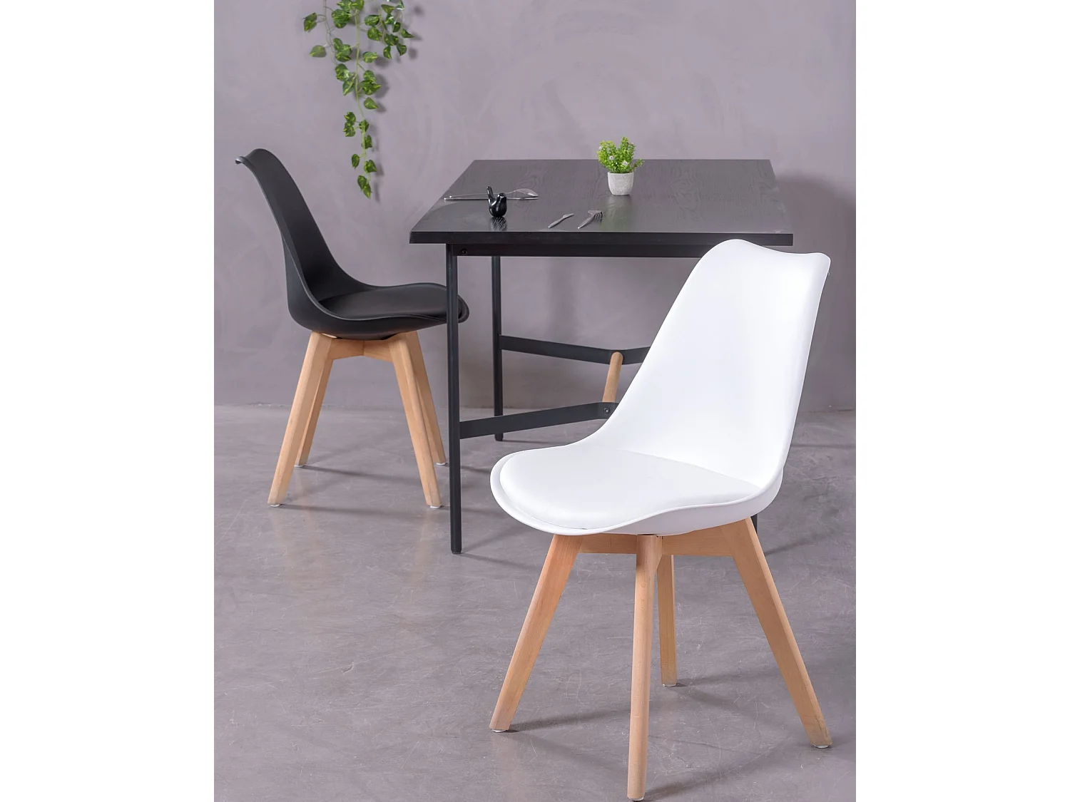 Chaise de salle à manger scandinave - Verona - Blanc