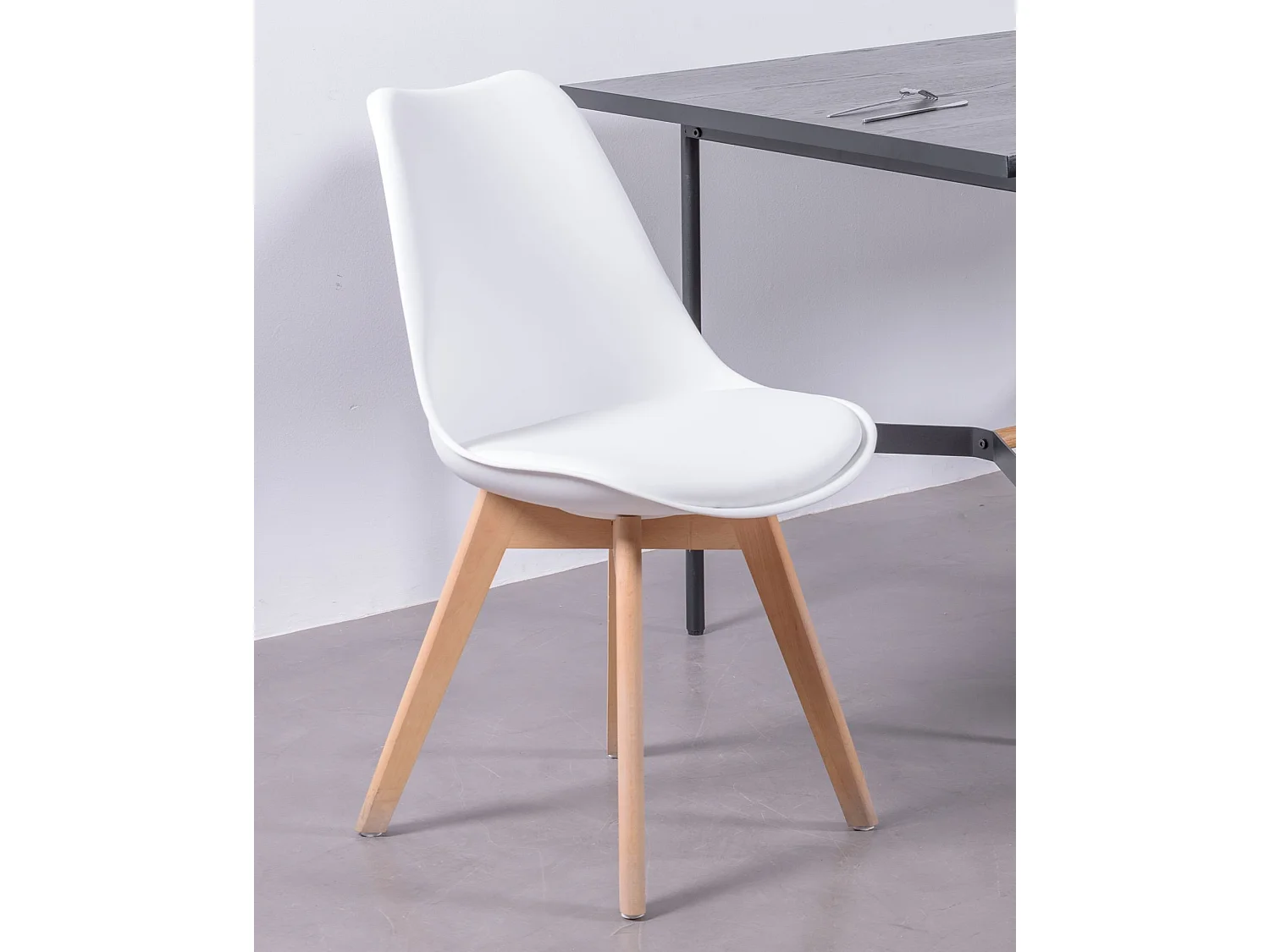 Chaise de salle à manger scandinave - Verona - Blanc