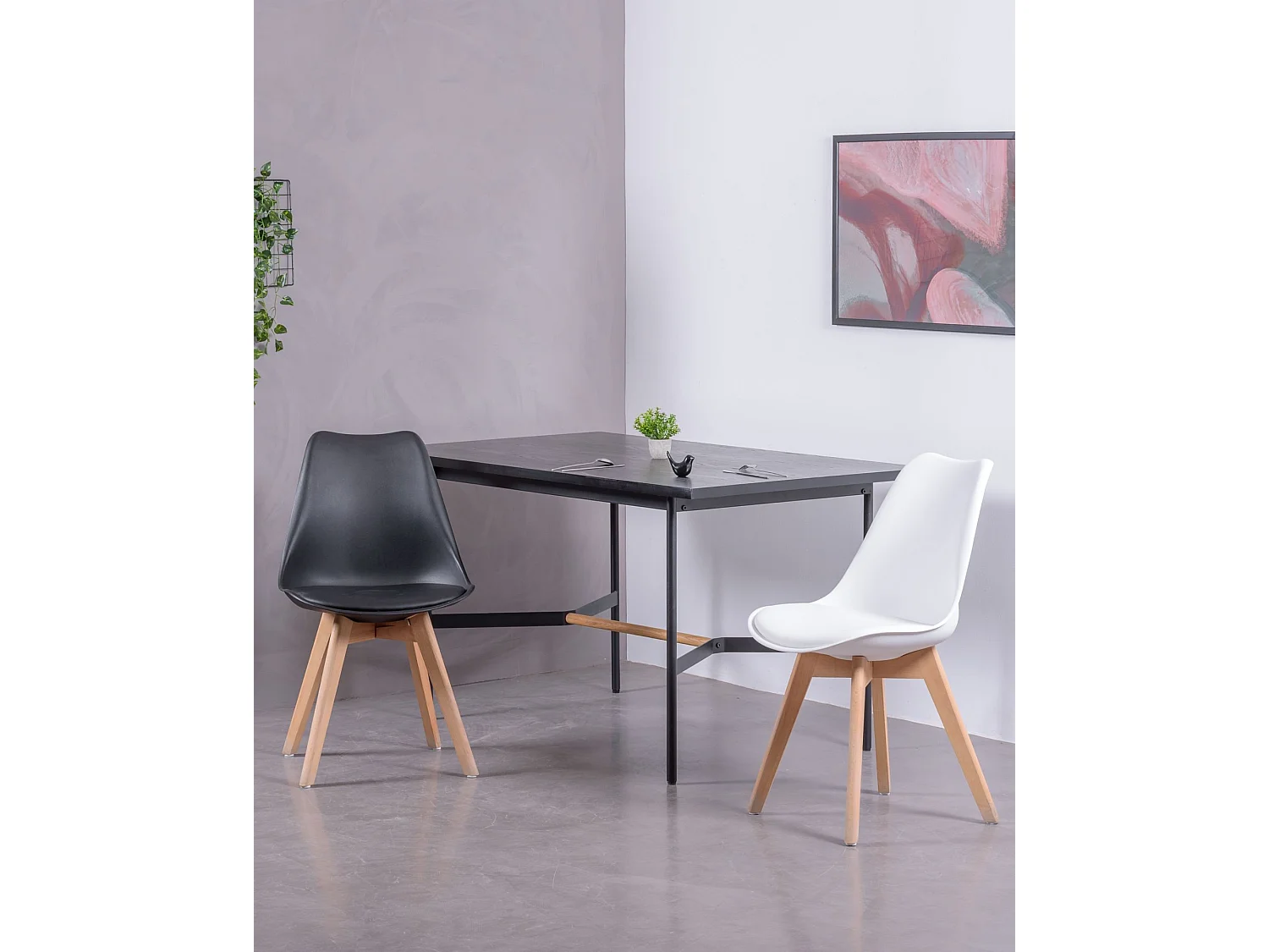 Chaise de salle à manger scandinave - Verona - Noir