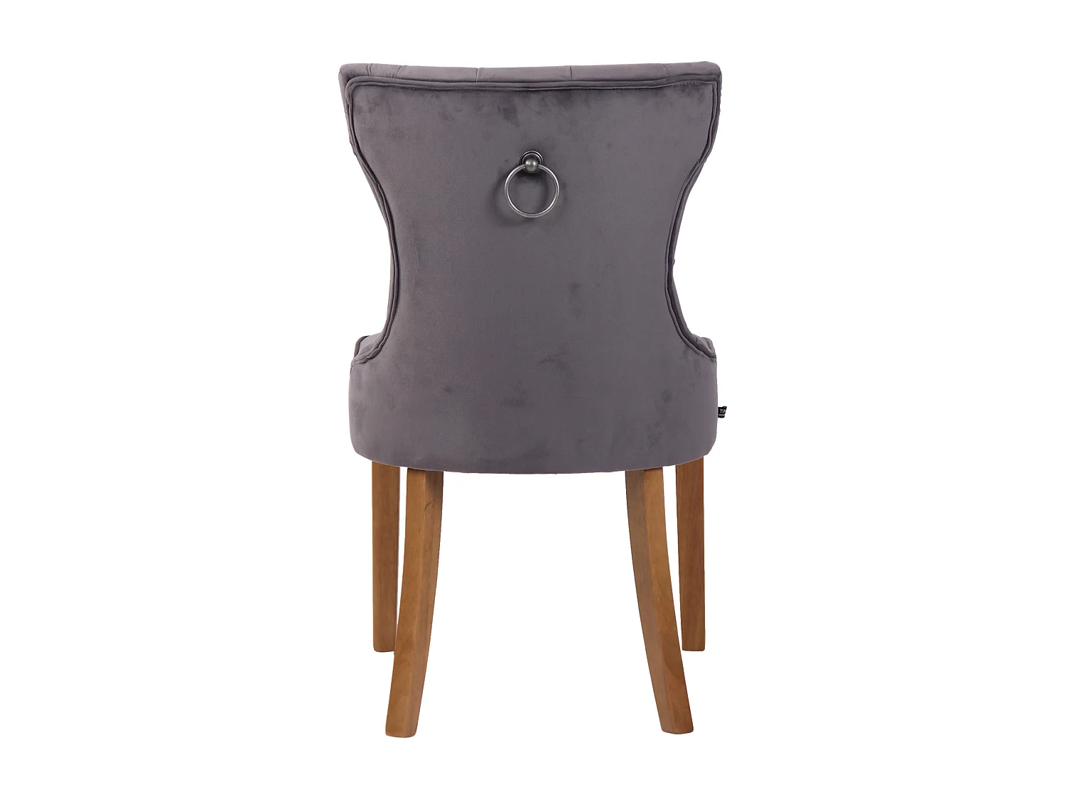 chaise salle à manger - Velours & Antique clair - Gris foncé - Franca