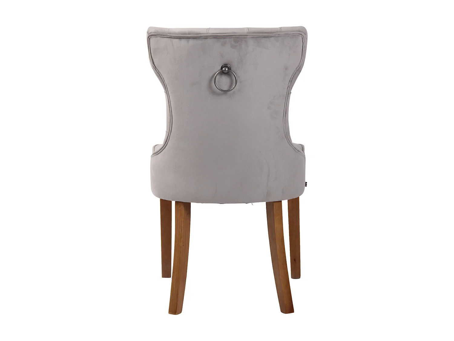 chaise salle à manger - Velours & Antique clair - Gris - Franca