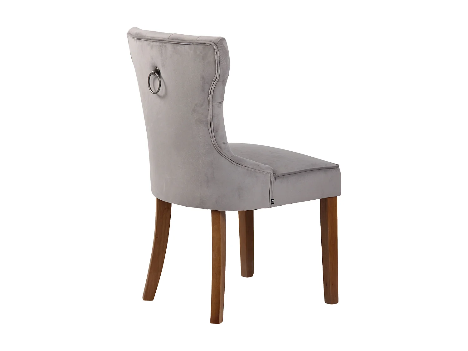 chaise salle à manger - Velours & Antique clair - Gris - Franca