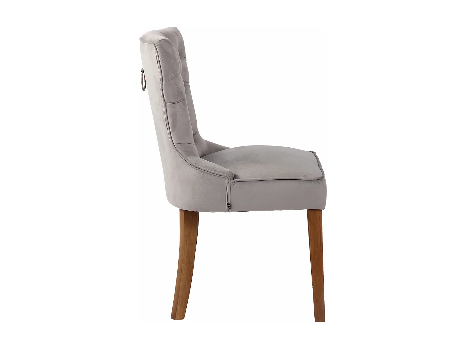 chaise salle à manger - Velours & Antique clair - Gris - Franca