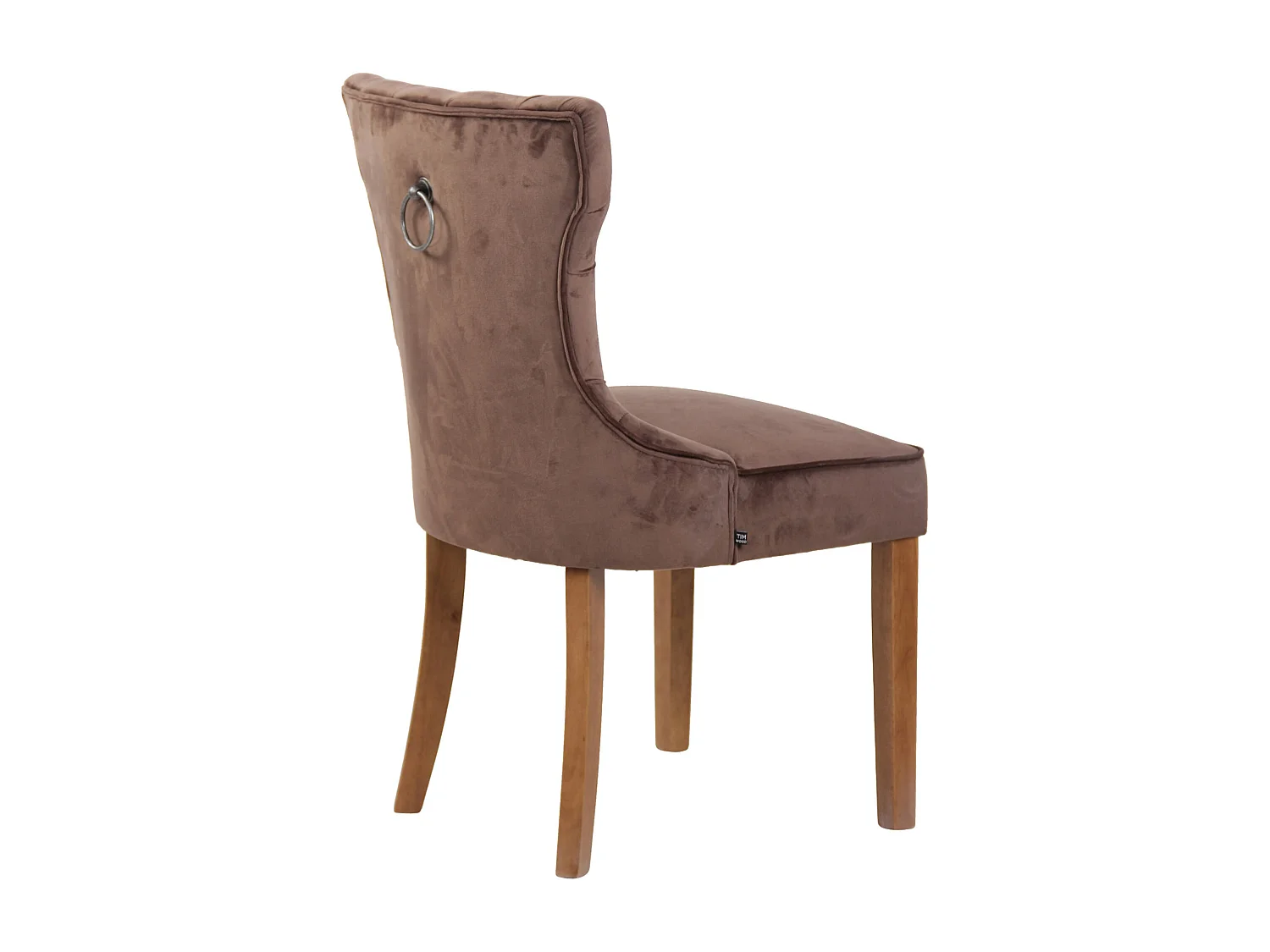 chaise salle à manger - Velours & Antique clair - Marron - Franca