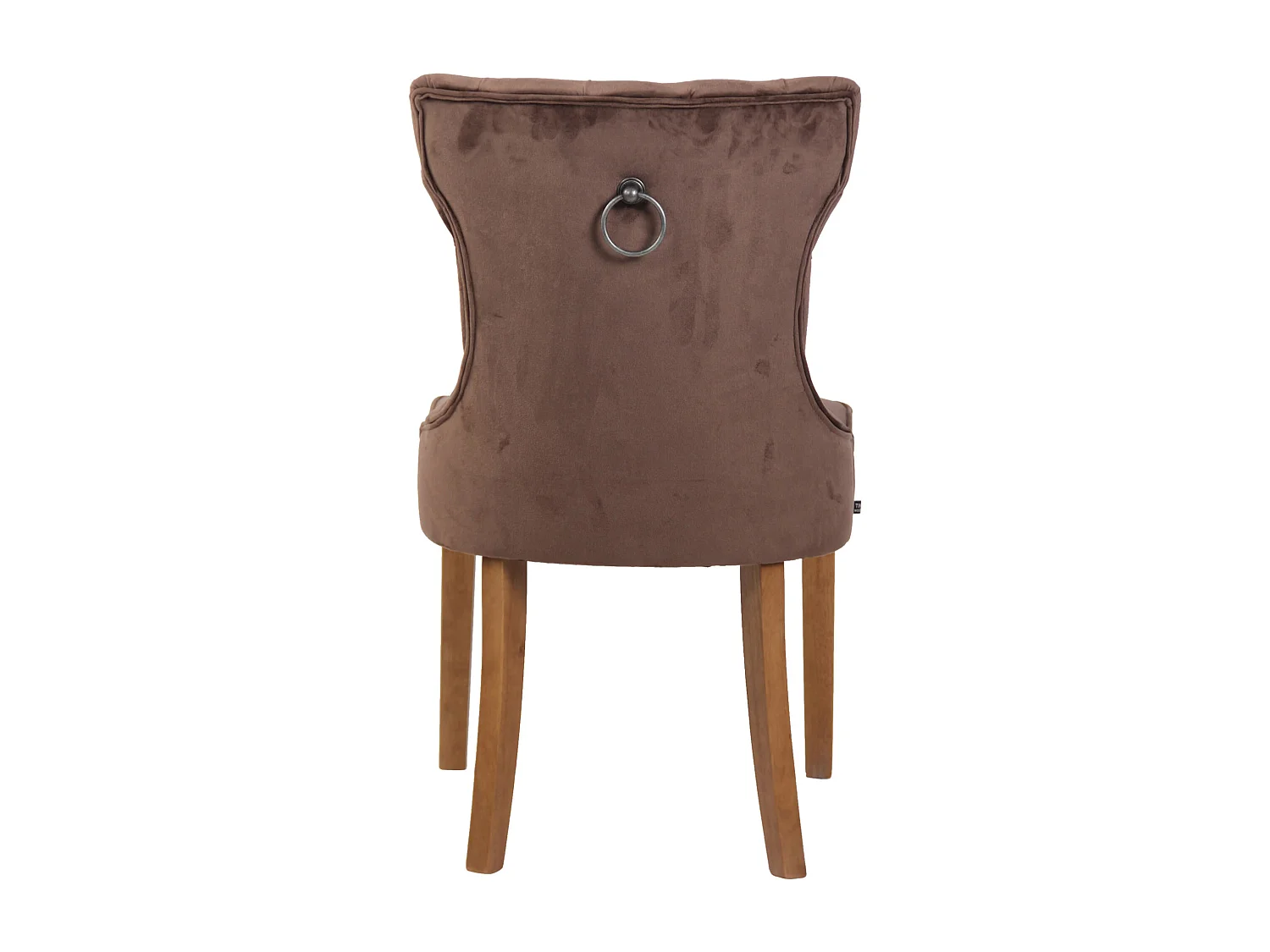 chaise salle à manger - Velours & Antique clair - Marron - Franca