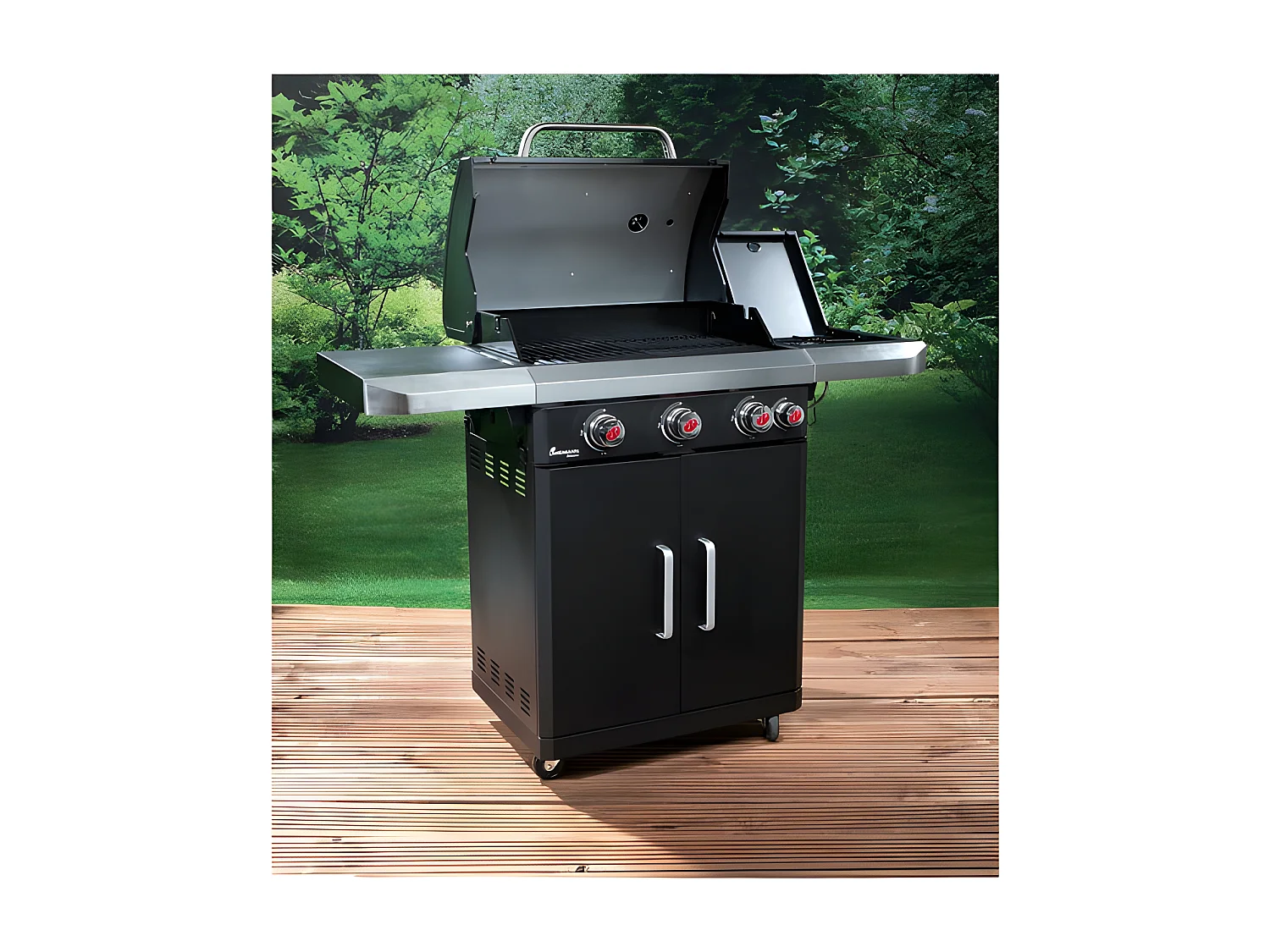 Barbecue à Gaz En Acier Inoxydable Avec Grille De Cuission Rexon Pts3 De La Marque Landmann