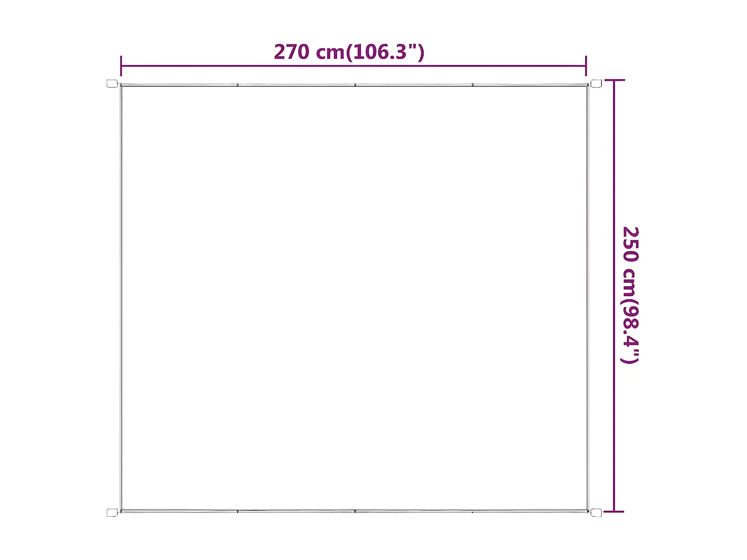 Auvent vertical Beige 250x270 cm Tissu oxford