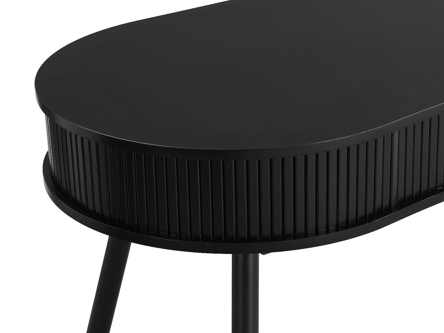 Bureau avec 2 portes coulissantes en MDF - Noir - SEVATO