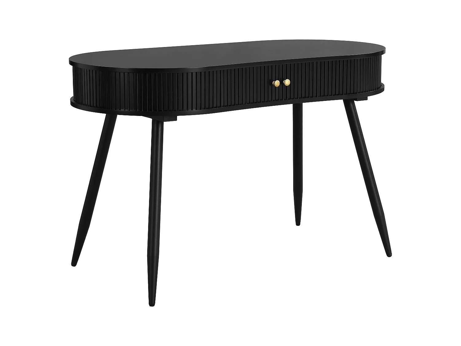 Bureau avec 2 portes coulissantes en MDF - Noir - SEVATO