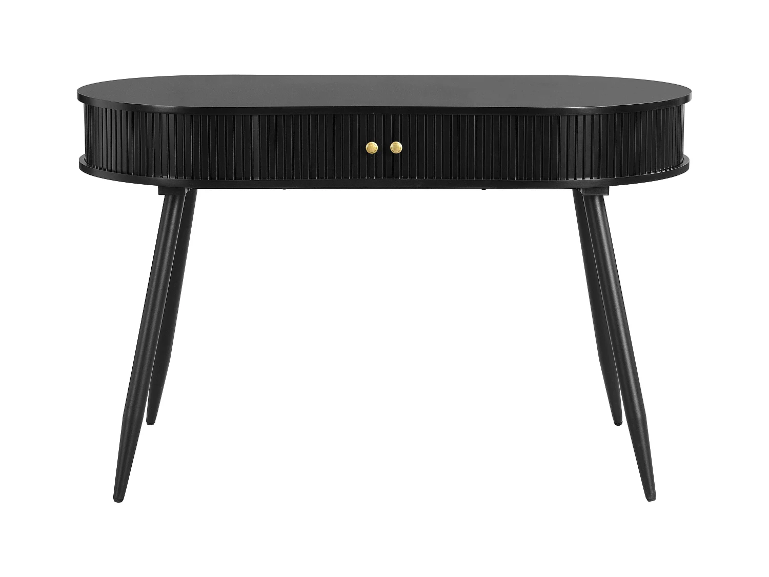 Bureau avec 2 portes coulissantes en MDF - Noir - SEVATO