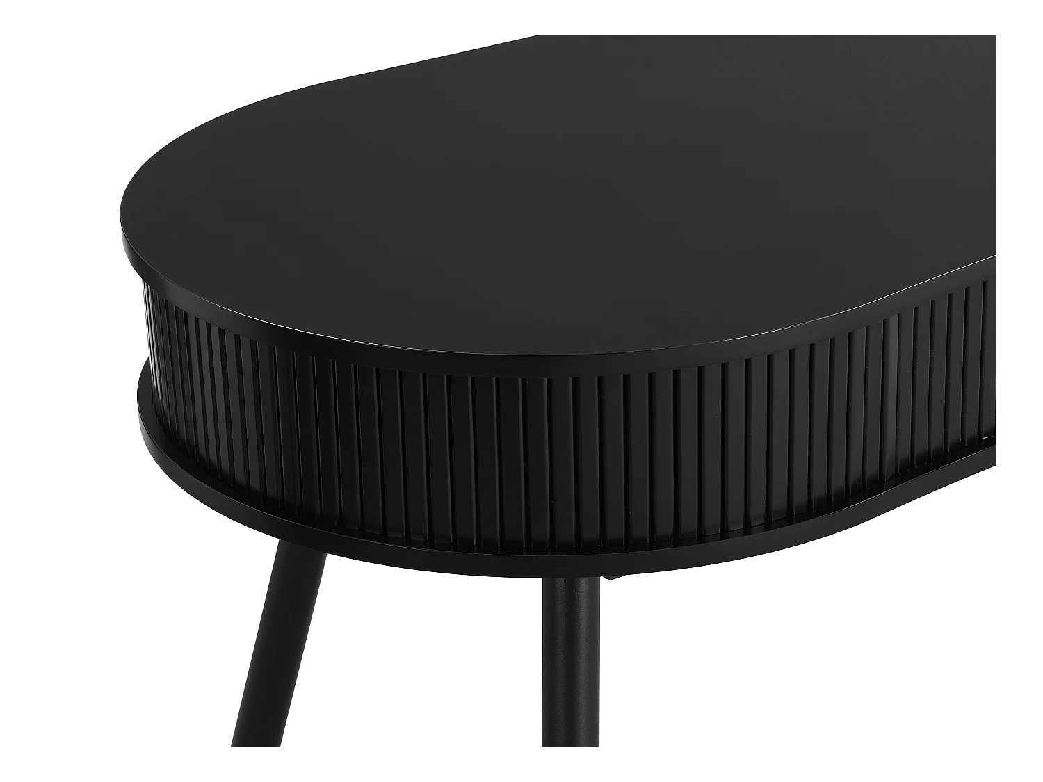Bureau avec 2 portes coulissantes en MDF - Noir - SEVATO