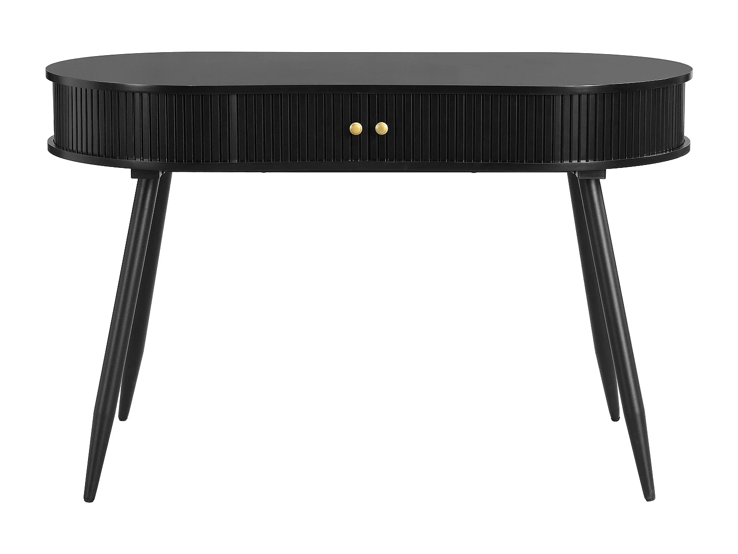 Bureau met 2 schuifdeuren van mdf - Zwart - SEVATO