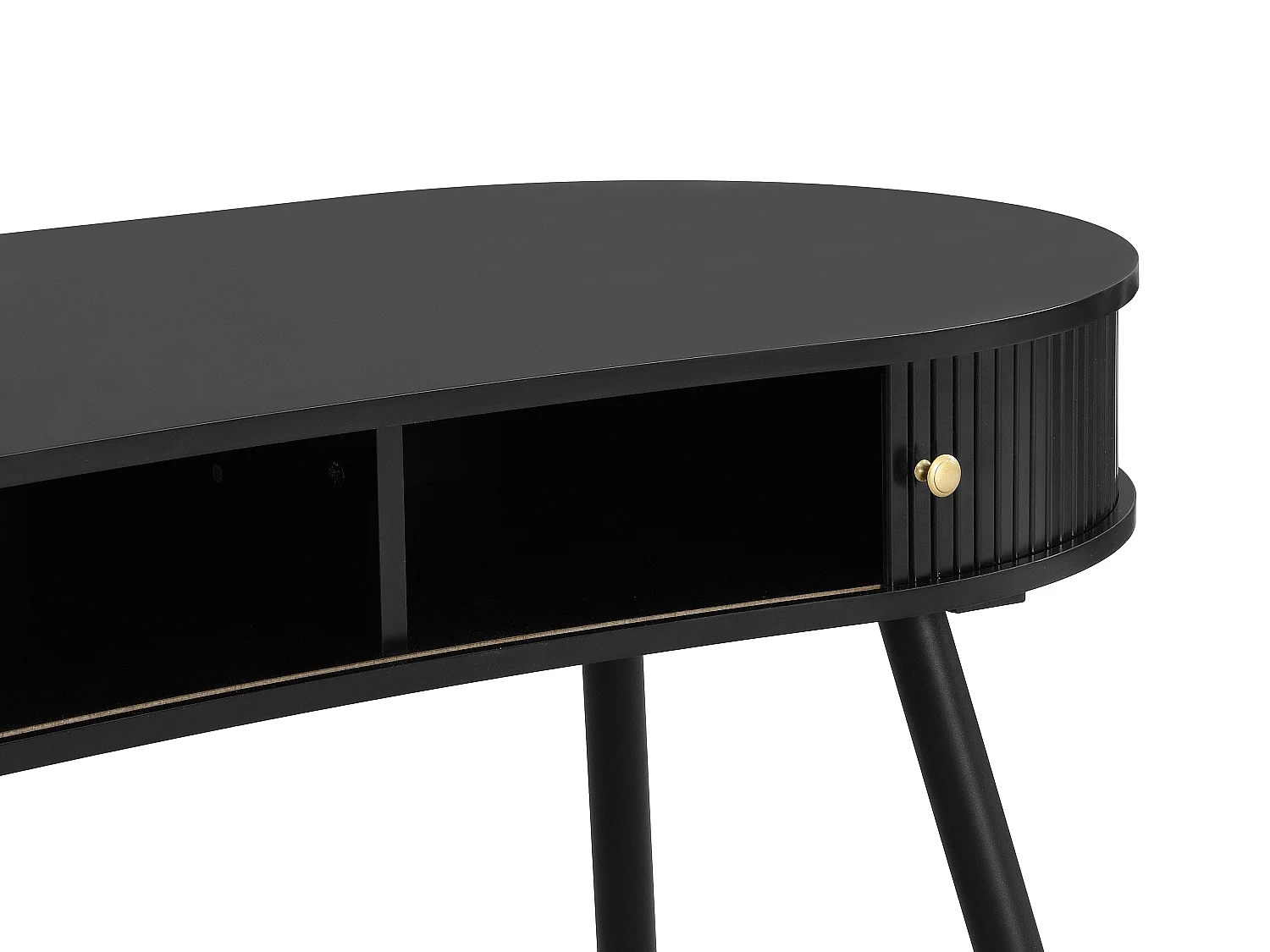 Bureau met 2 schuifdeuren van mdf - Zwart - SEVATO