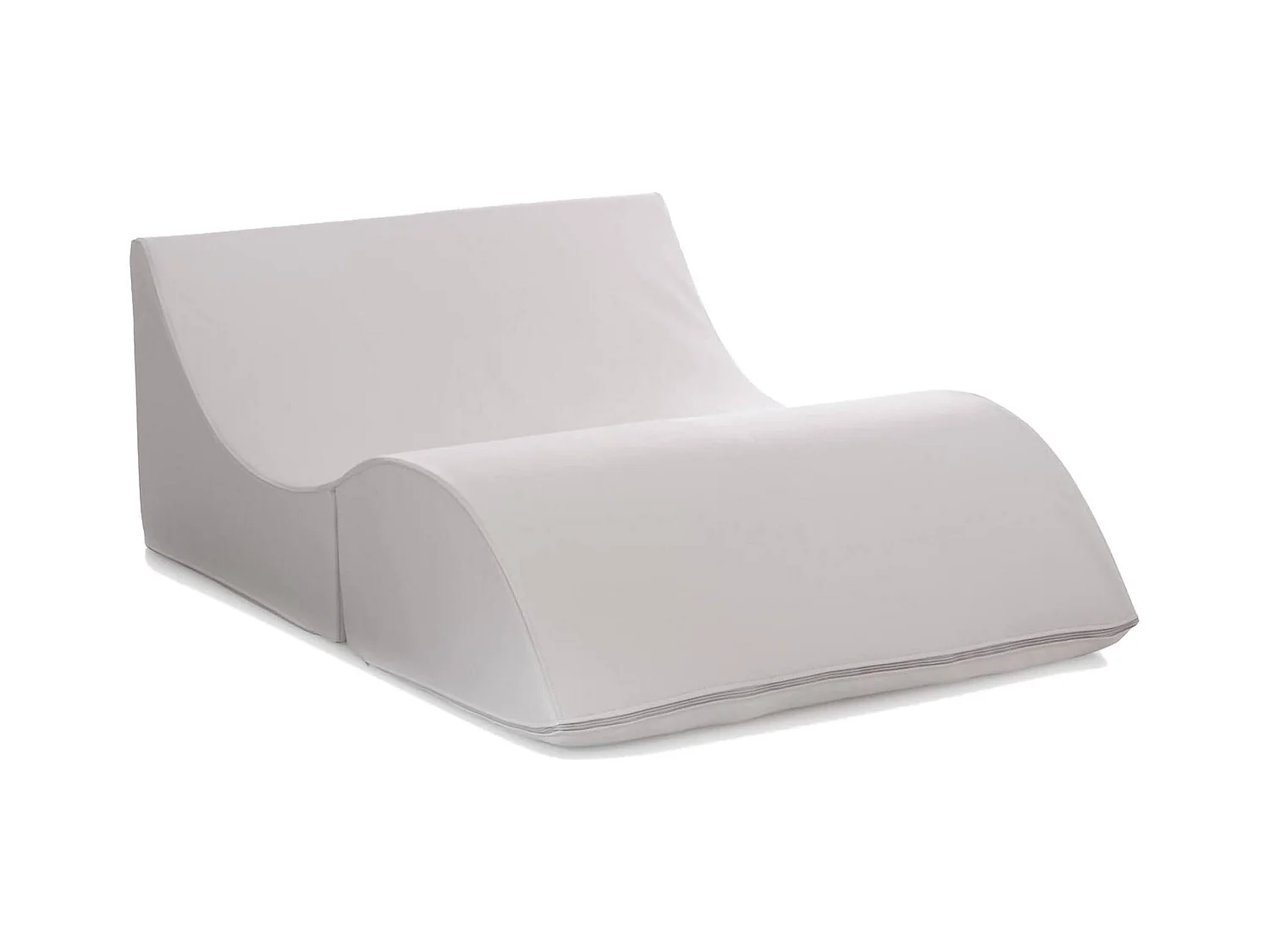 Lit pliant Dabbes, Pouf transformable en lit double, Méridienne en éco-cuir, 100% Made in Italy, 100x200h70 cm, Blanc