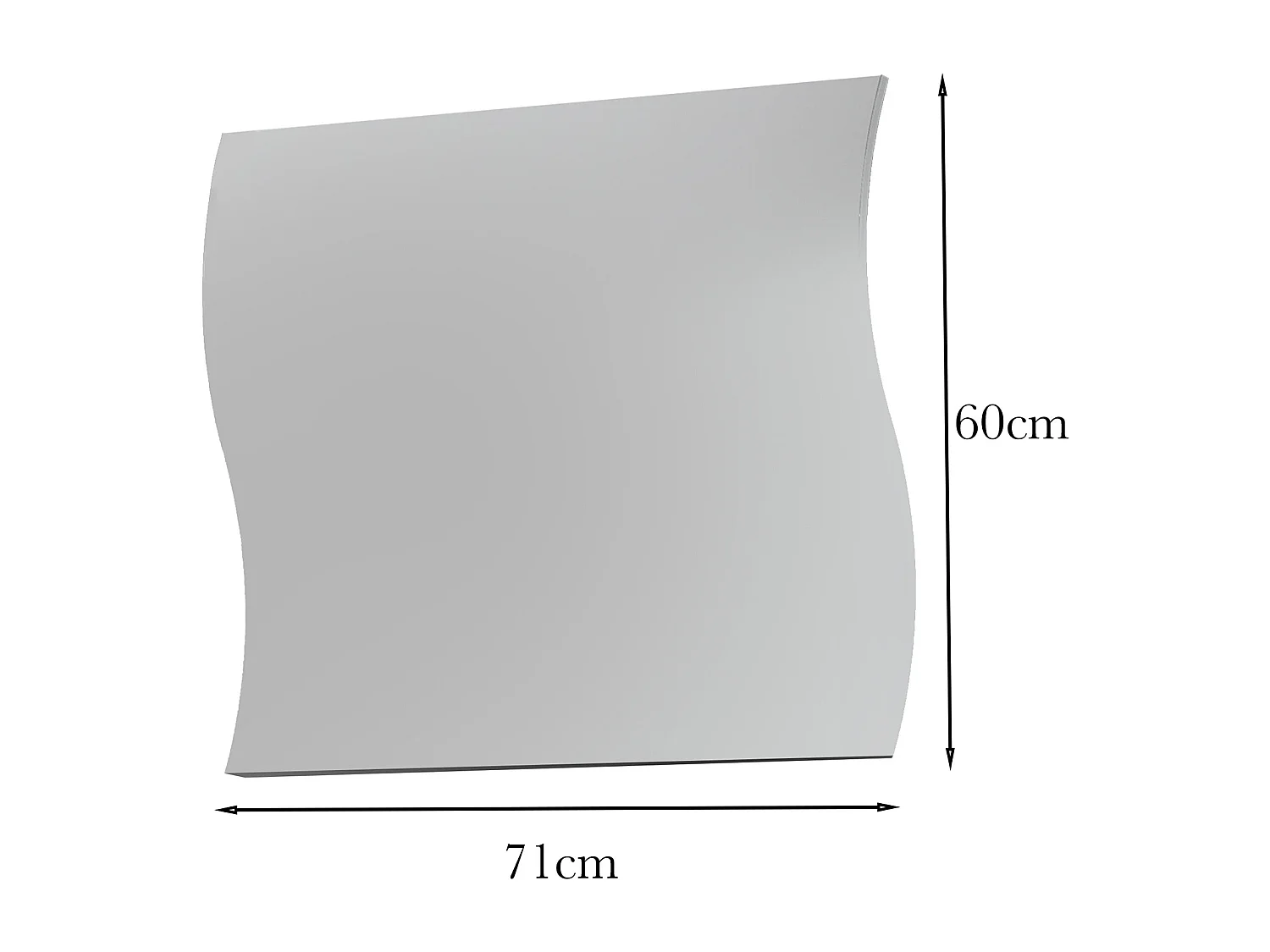 Miroir Dcoubi, Miroir de salle de bain, 100% Made in Italy, 71x2h60 cm