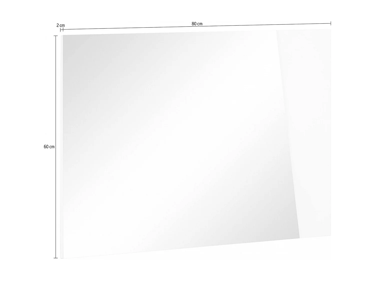 Dabadal spiegel, Badkamerspiegel, 100% Made in Italy, 80x2h60 cm, Leisteen