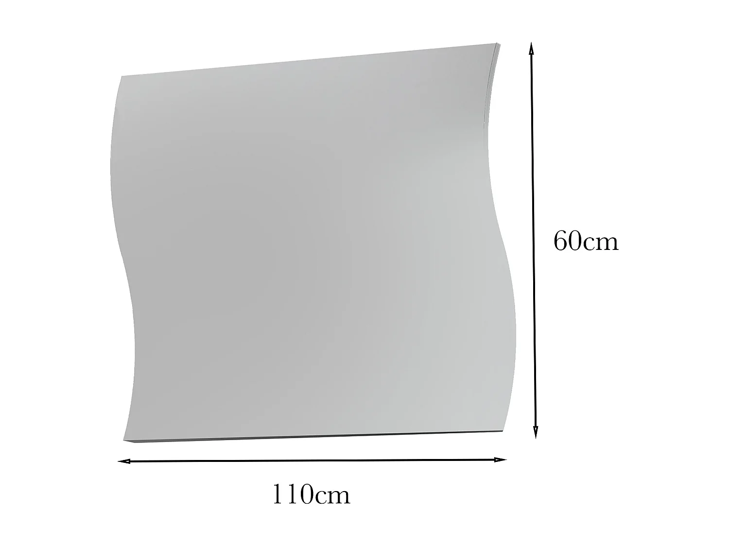 Miroir Dcoubi, Miroir de salle de bain, 100% Made in Italy, 110x2h60 cm