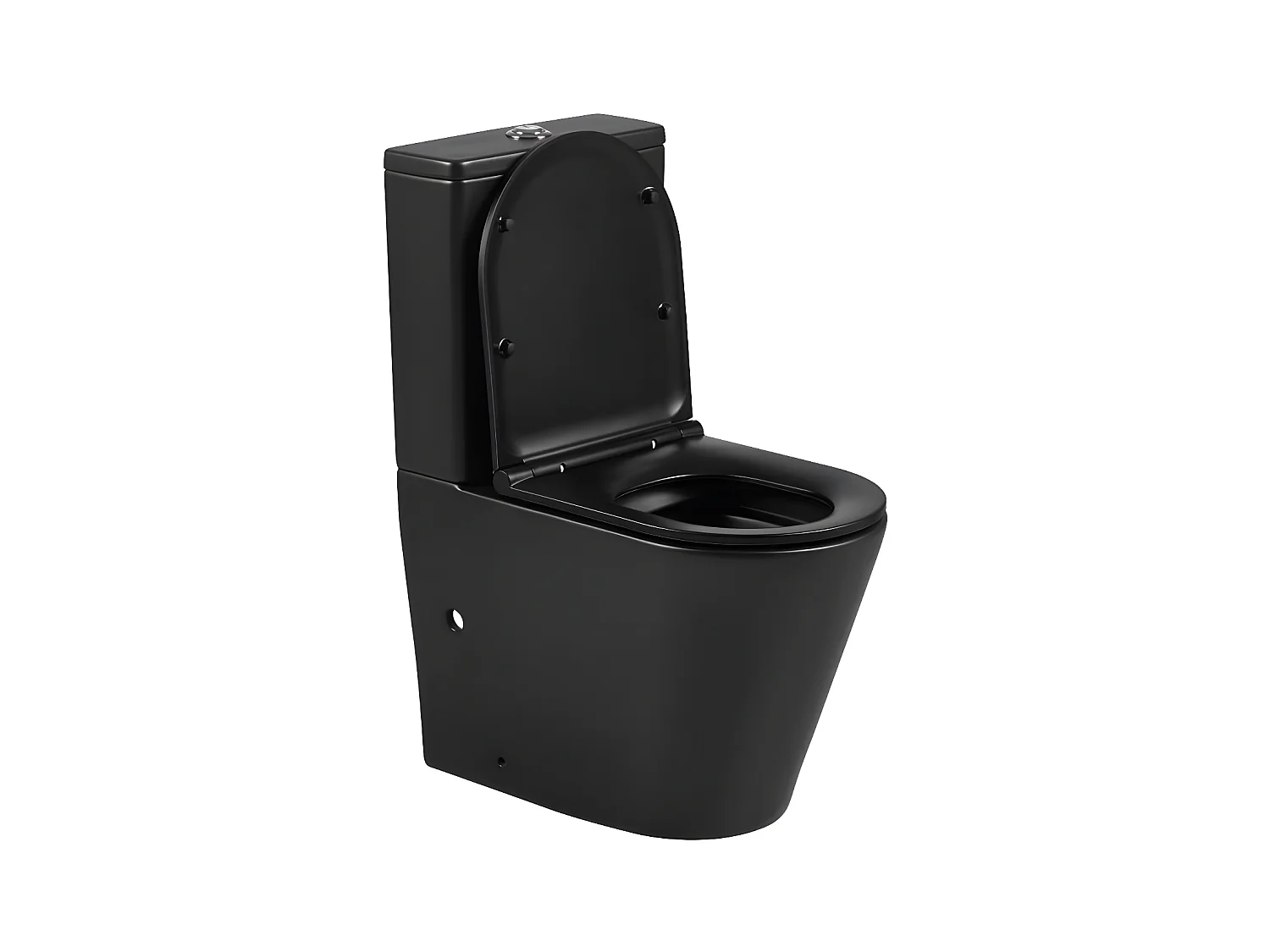 Toilette WC à poser TURIN en céramique noir mat