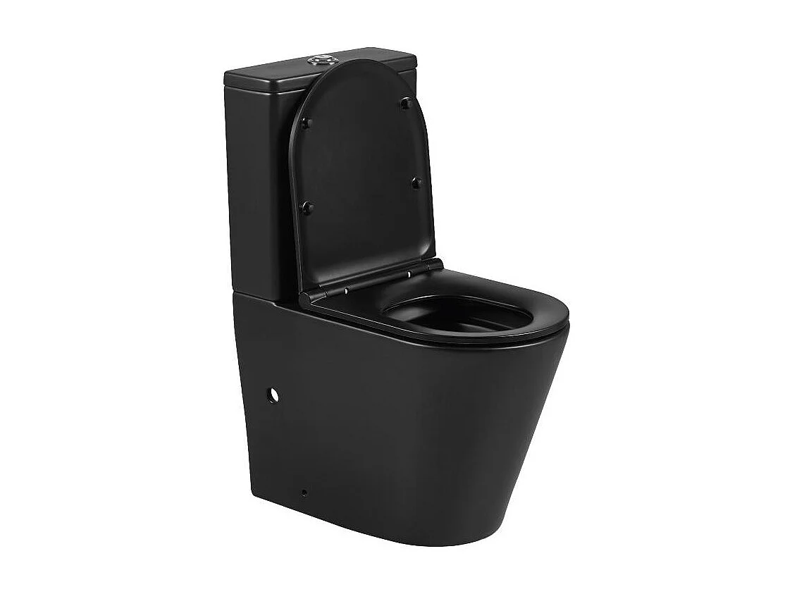 Inodoro cerámica ATRIA negro cisterna baja