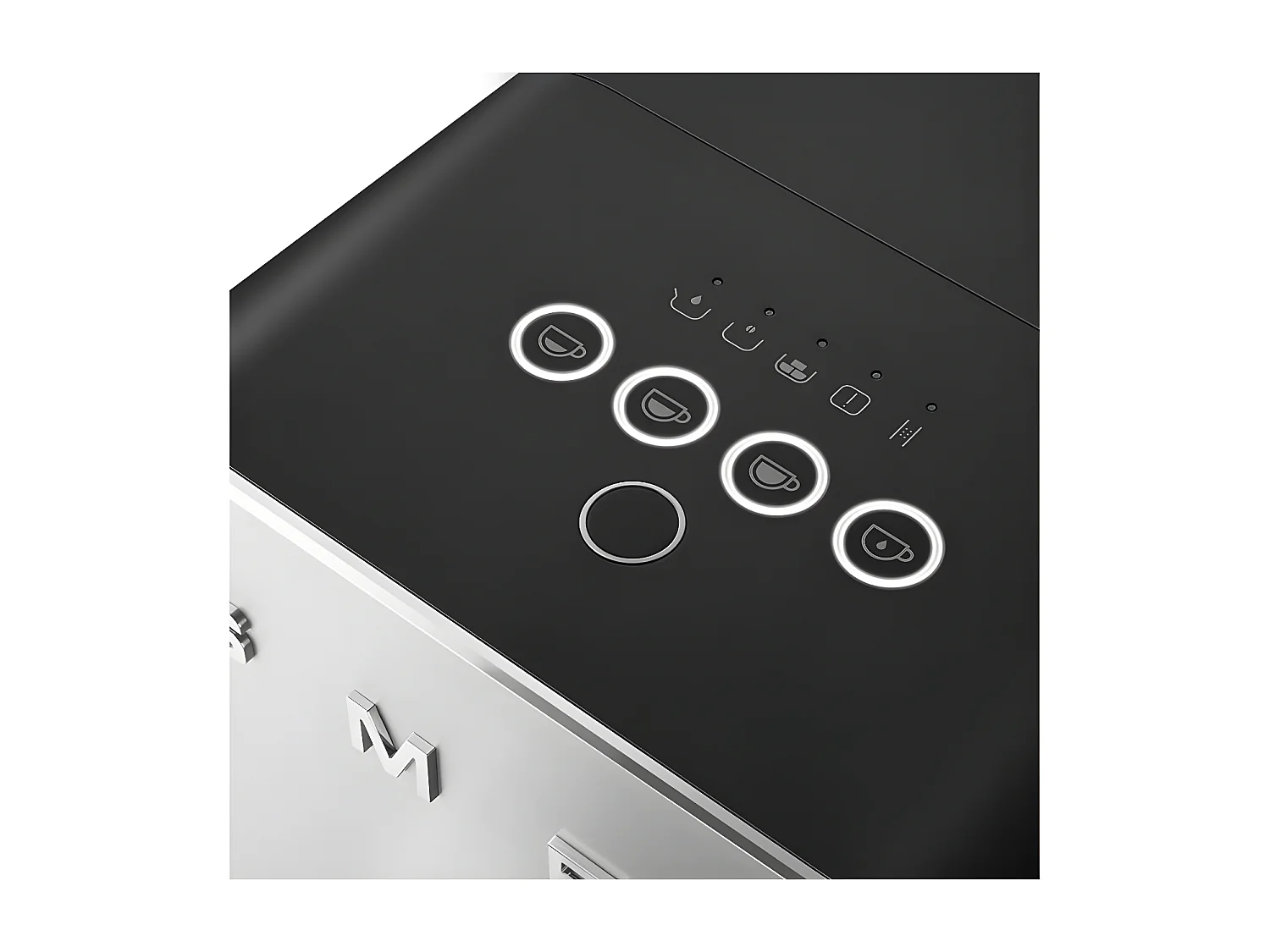 Robot café automatique avec broyeur intégré Années 50 noir mat