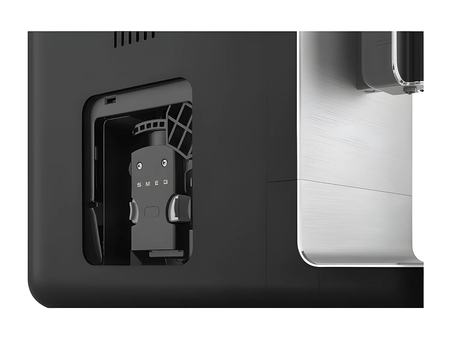 Robot café automatique avec broyeur intégré Années 50 noir mat