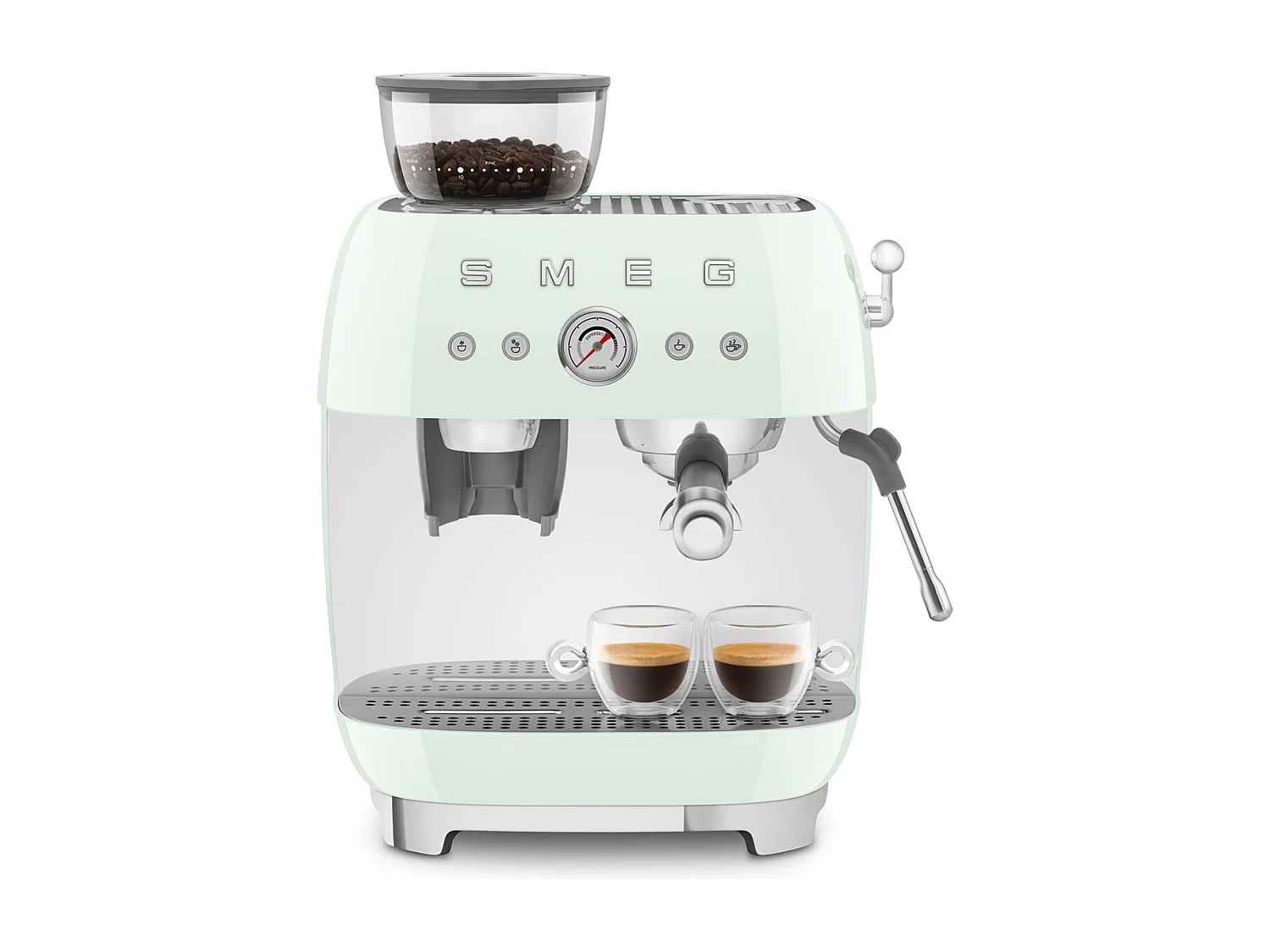 Smeg Machine à expresso avec broyeur 20 bars vert d'eau - EGF03PGEU