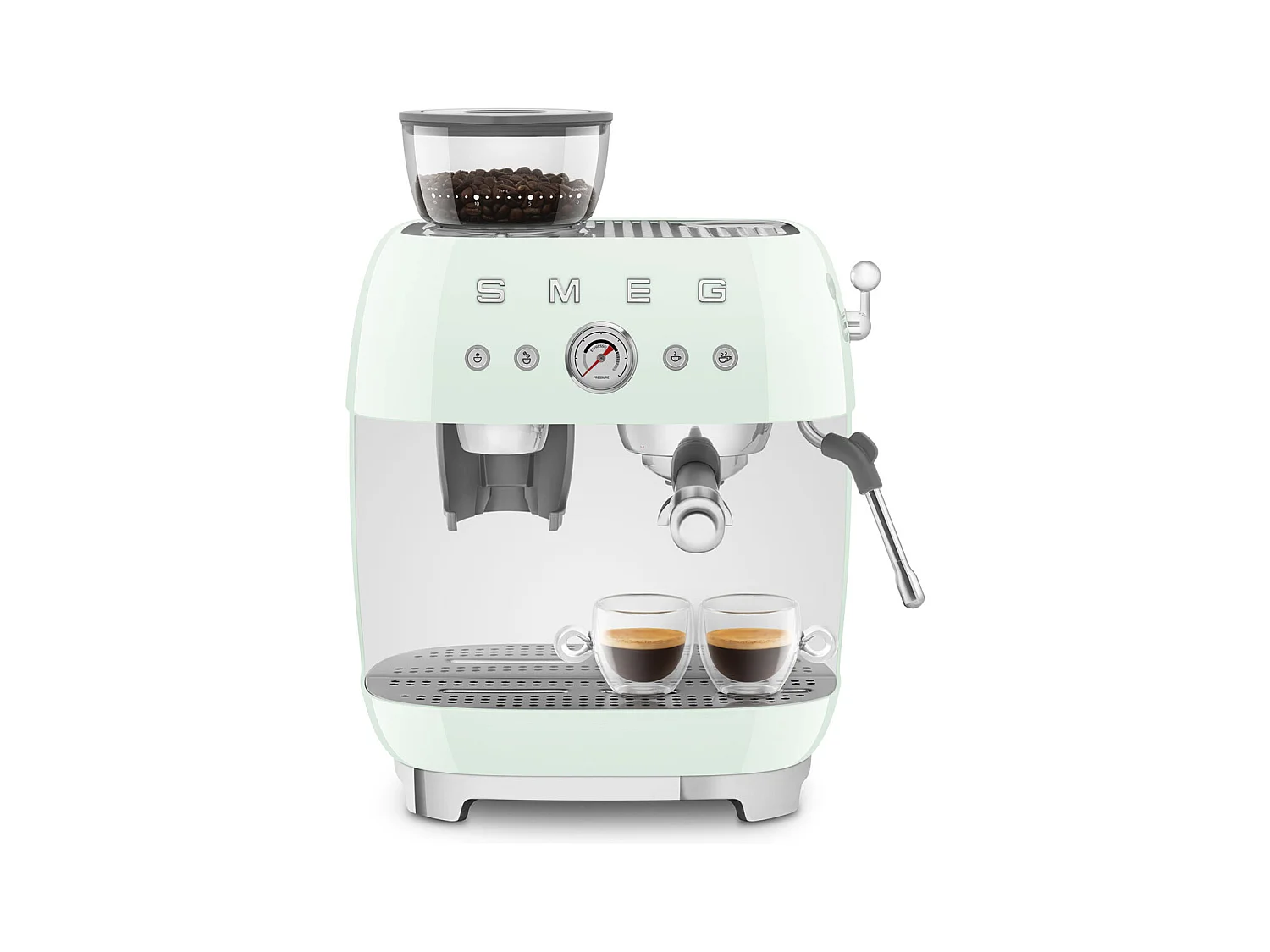 Smeg Machine à expresso avec broyeur 20 bars vert d'eau - EGF03PGEU