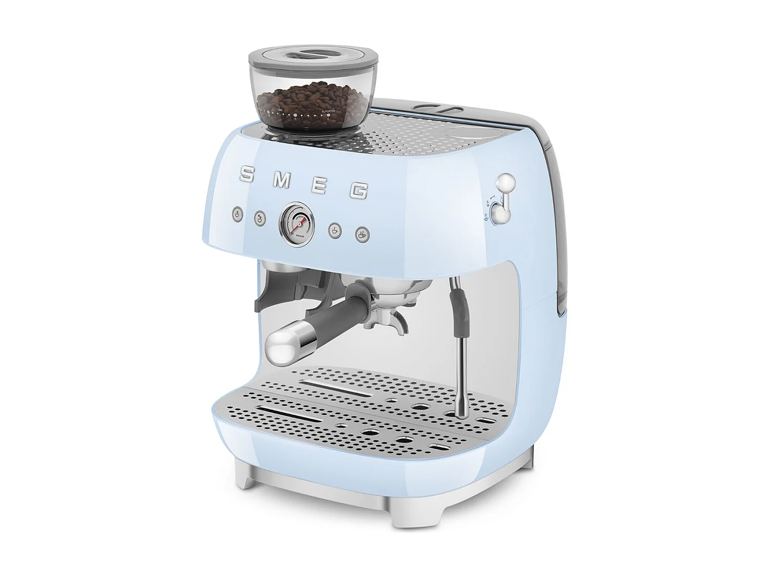 Smeg Machine à expresso avec broyeur 20 bars bleu - EGF03PBEU