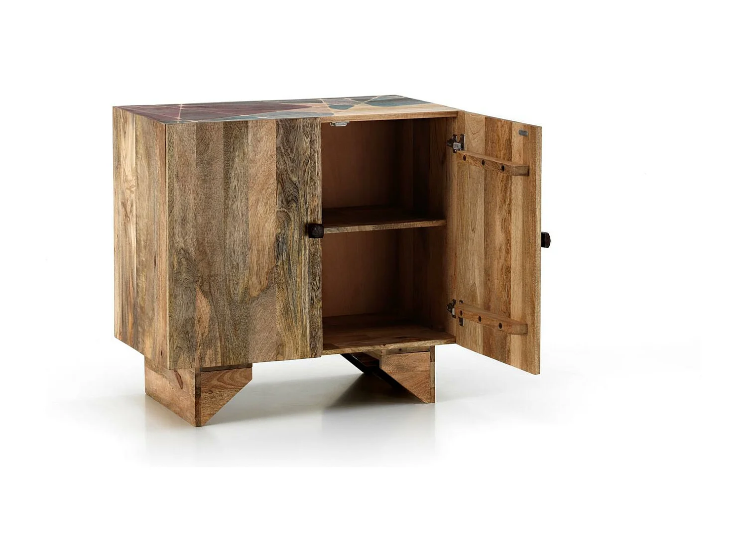 Rakhi - Sideboard (81 x 75 H cm) aus braunem Mangoholz