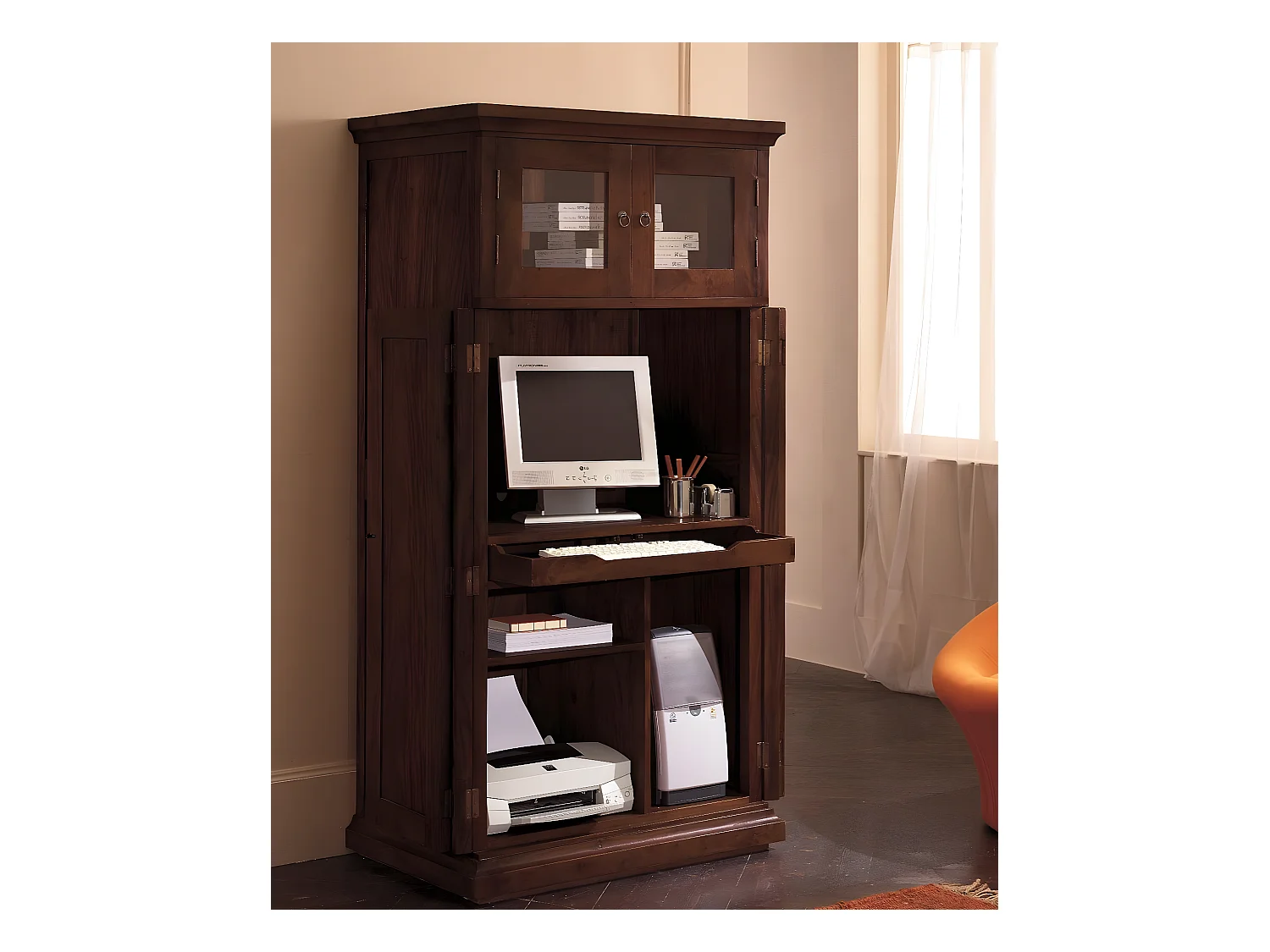 Mobile Bibliothèque en bois noir