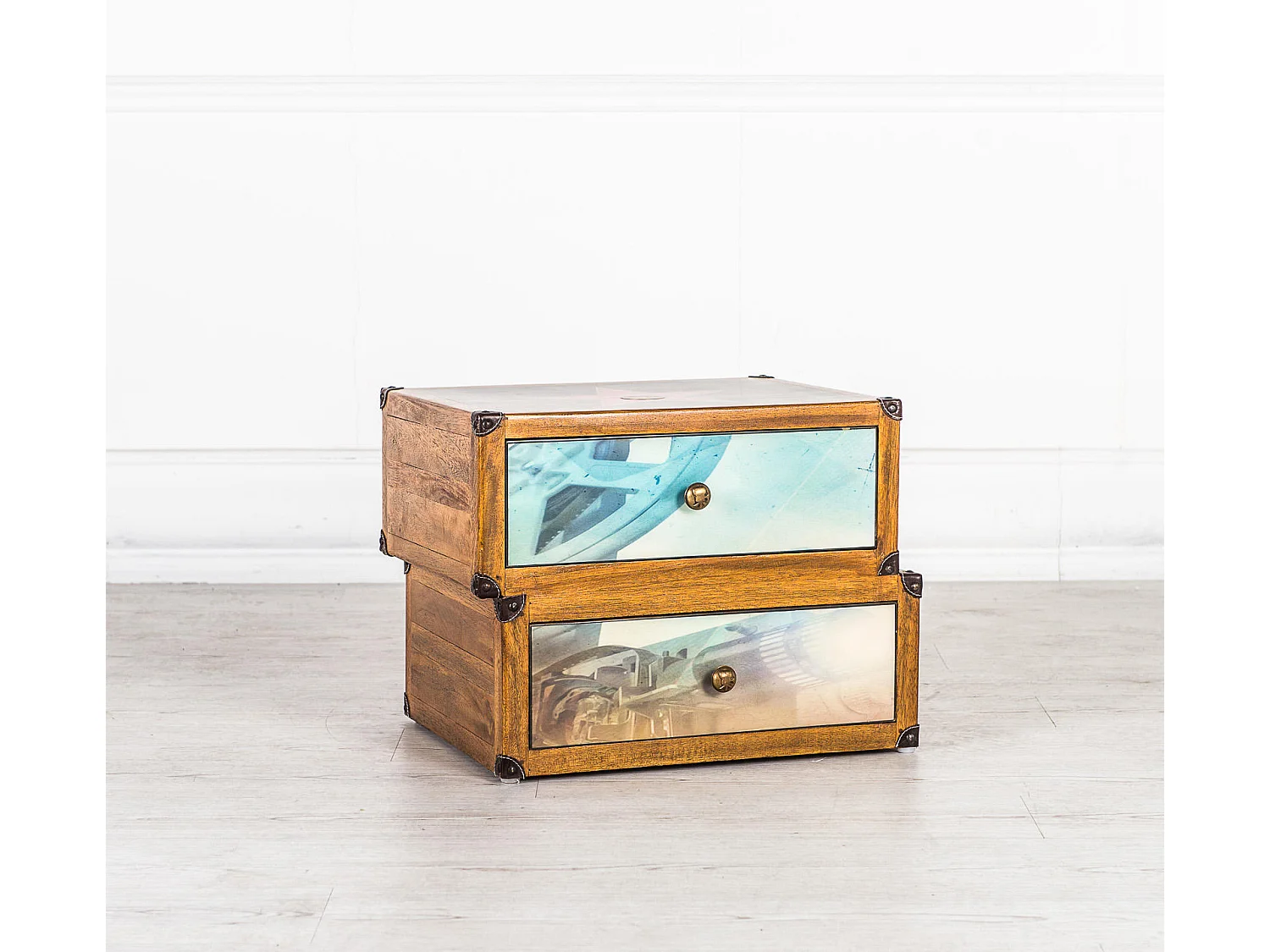 collection hollywood Commode (53 x 40 H cm) en Bois de Manguier Marron