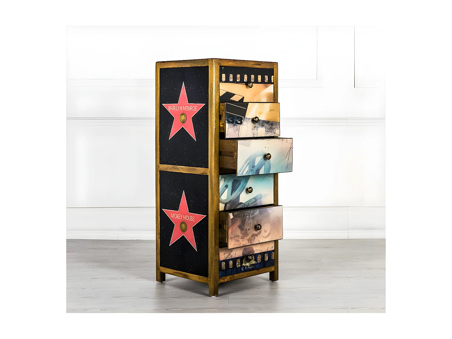 coleção hollywood - Cômoda (45 x 110 H cm) em Madeira de Manga Marrom