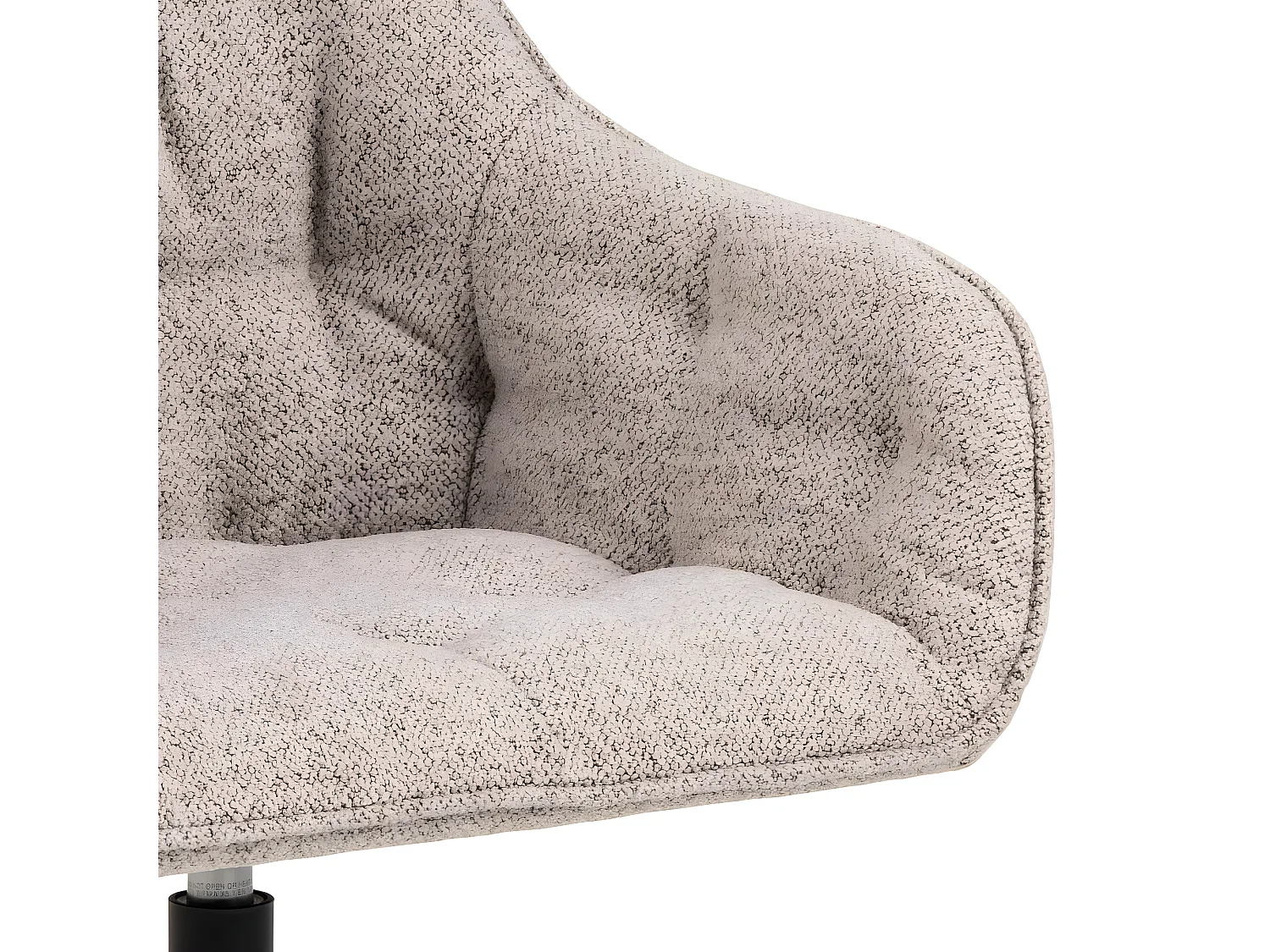 Brooke chaise de salle à manger avec accoudoirs fonction pivotante beige.