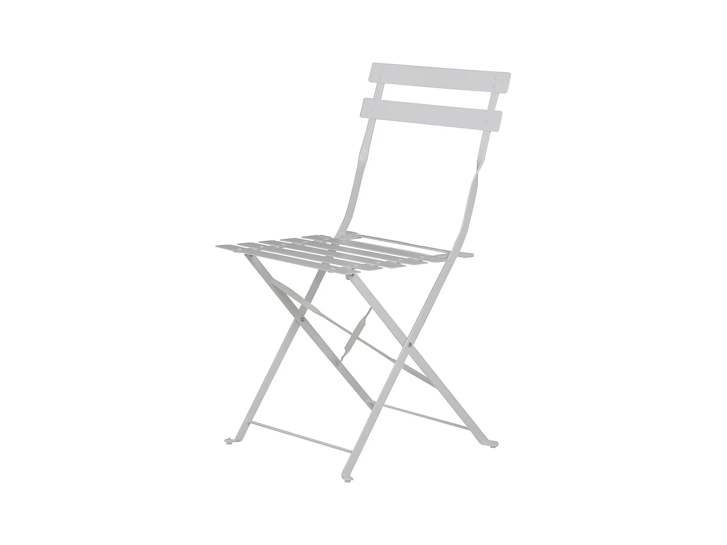 Table et chaises pliantes bistrot balcon terrasse- 2 places - Blanc - FLORE